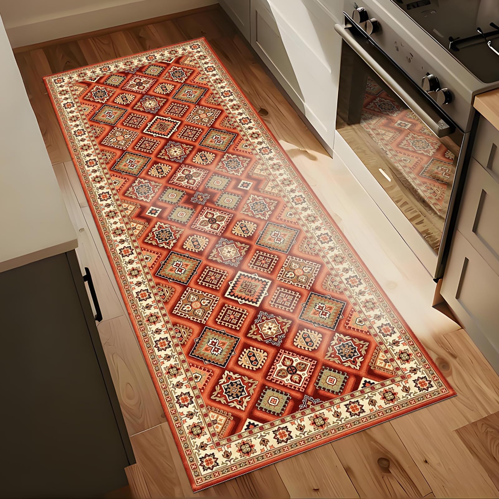 Alfombras de pasillo largos para decorar el comedor y proteger el lavadero