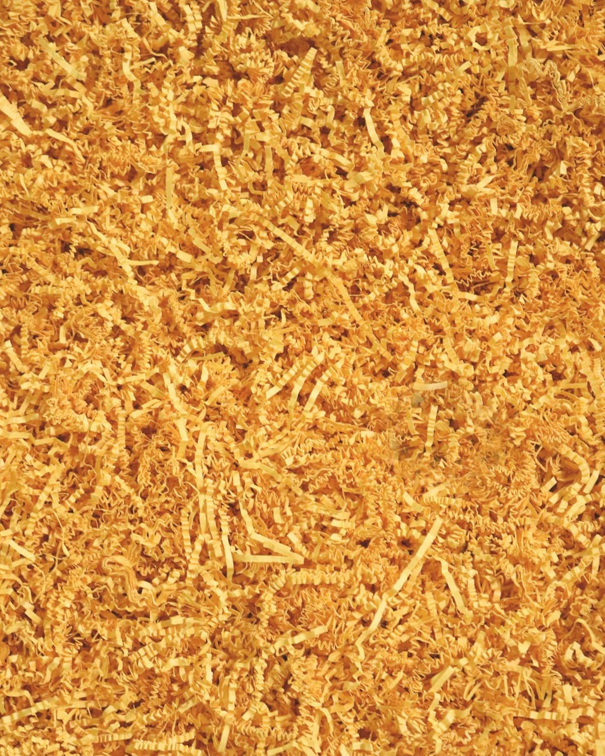 Alvika - 100 Grams - Deep Yellow - Soft & Thin Crinkle Cut Paper Shred Filler great for Gift Wrapping, Basket Filling, Birthdays, Weddings, Anniversaries, Valentines Day, and other occasions