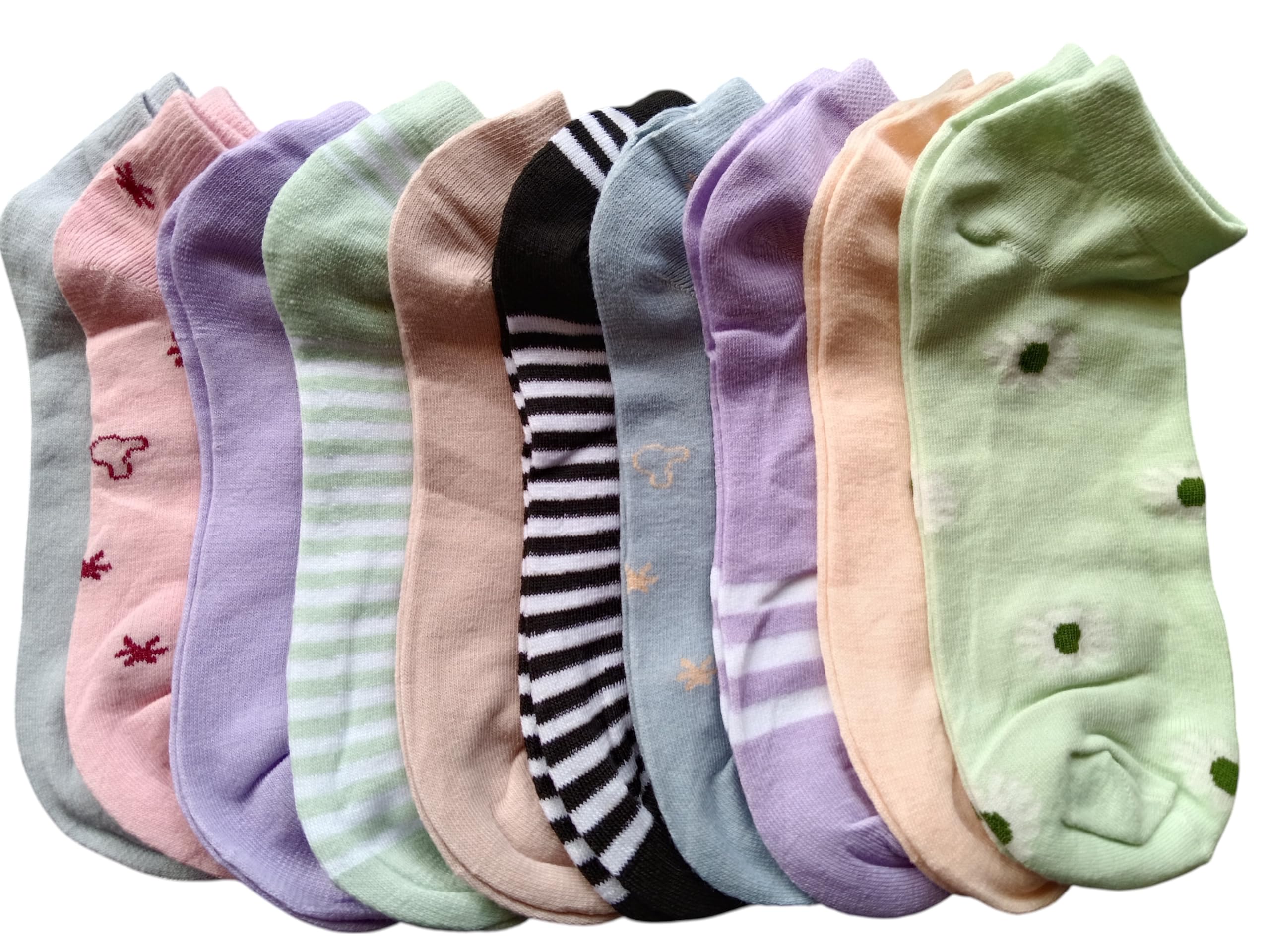 neobaby Women's Multicolor Ankle Socks – Odor-Free, Stylish & Comfortable for Casual and Sports Wear (Pack of Multi-Designs)-picture-20
