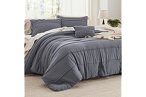 Bedsure Dark Grey Queen Comforter Set: Serene Slumber, Stylish Essence