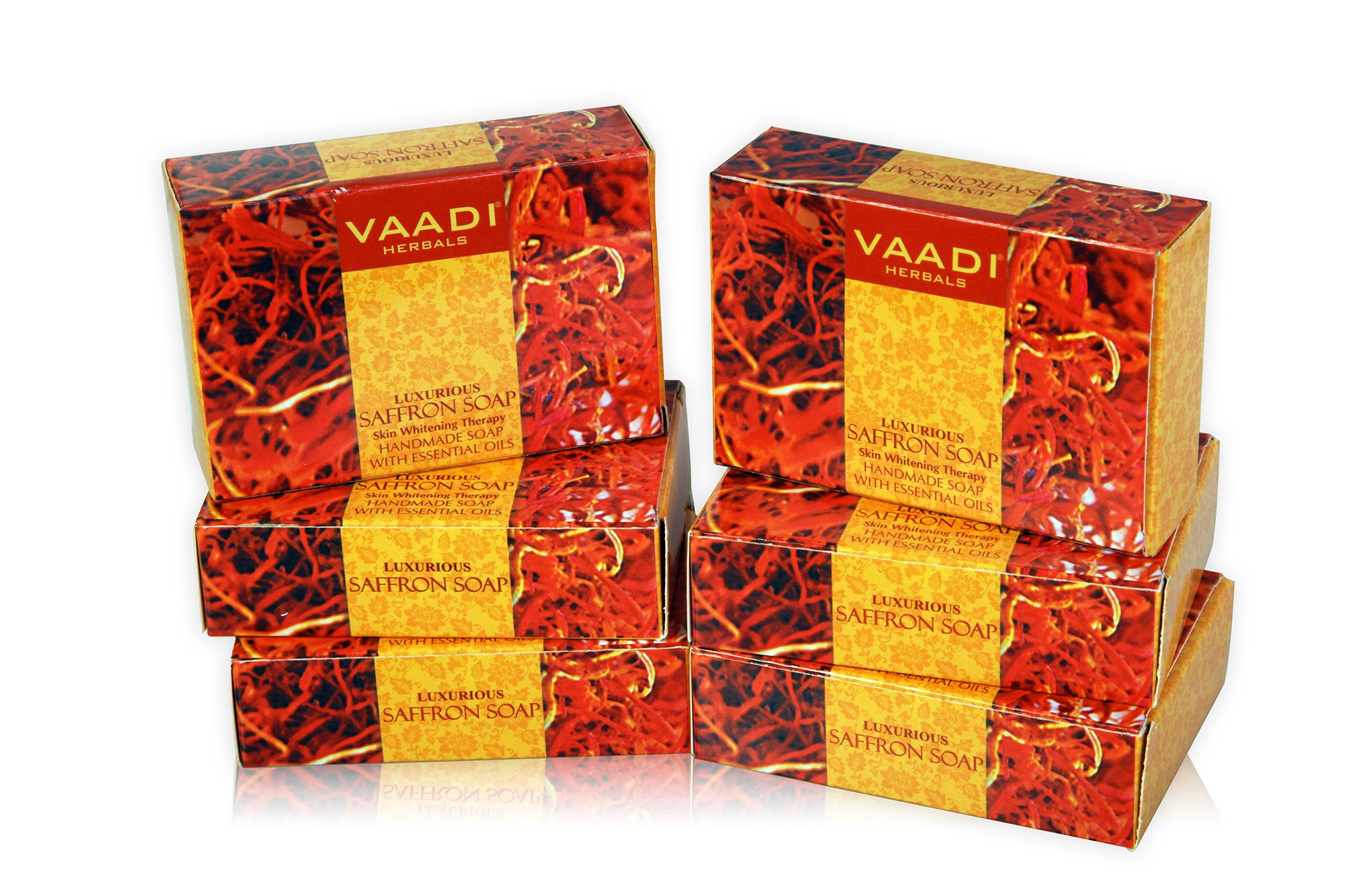 Vaadi herbals Luxurious Saffron Soap, 75 grams (Pack of 6)-image-11