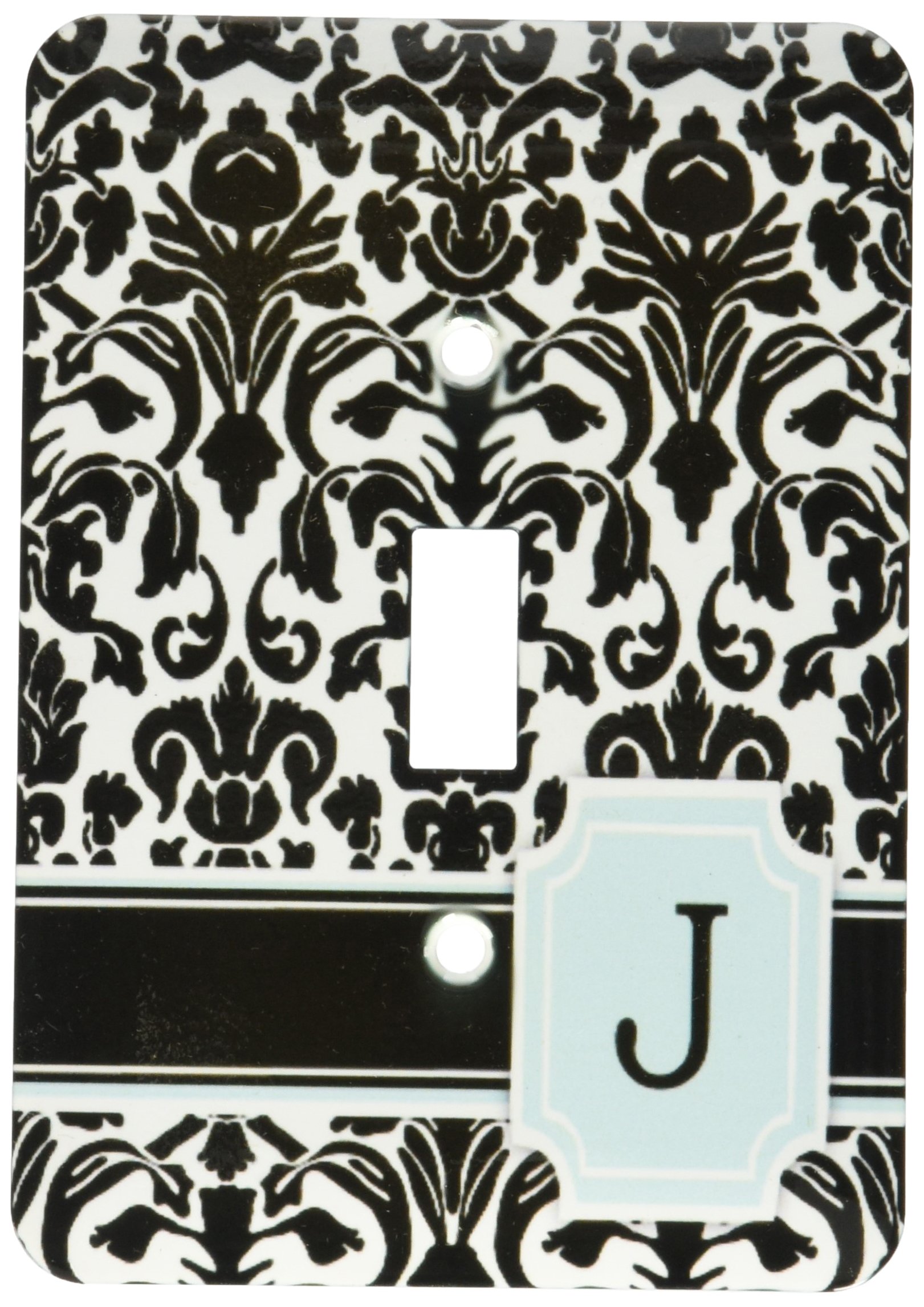 Interrupteur personnalisé monogramme J menthe et chic