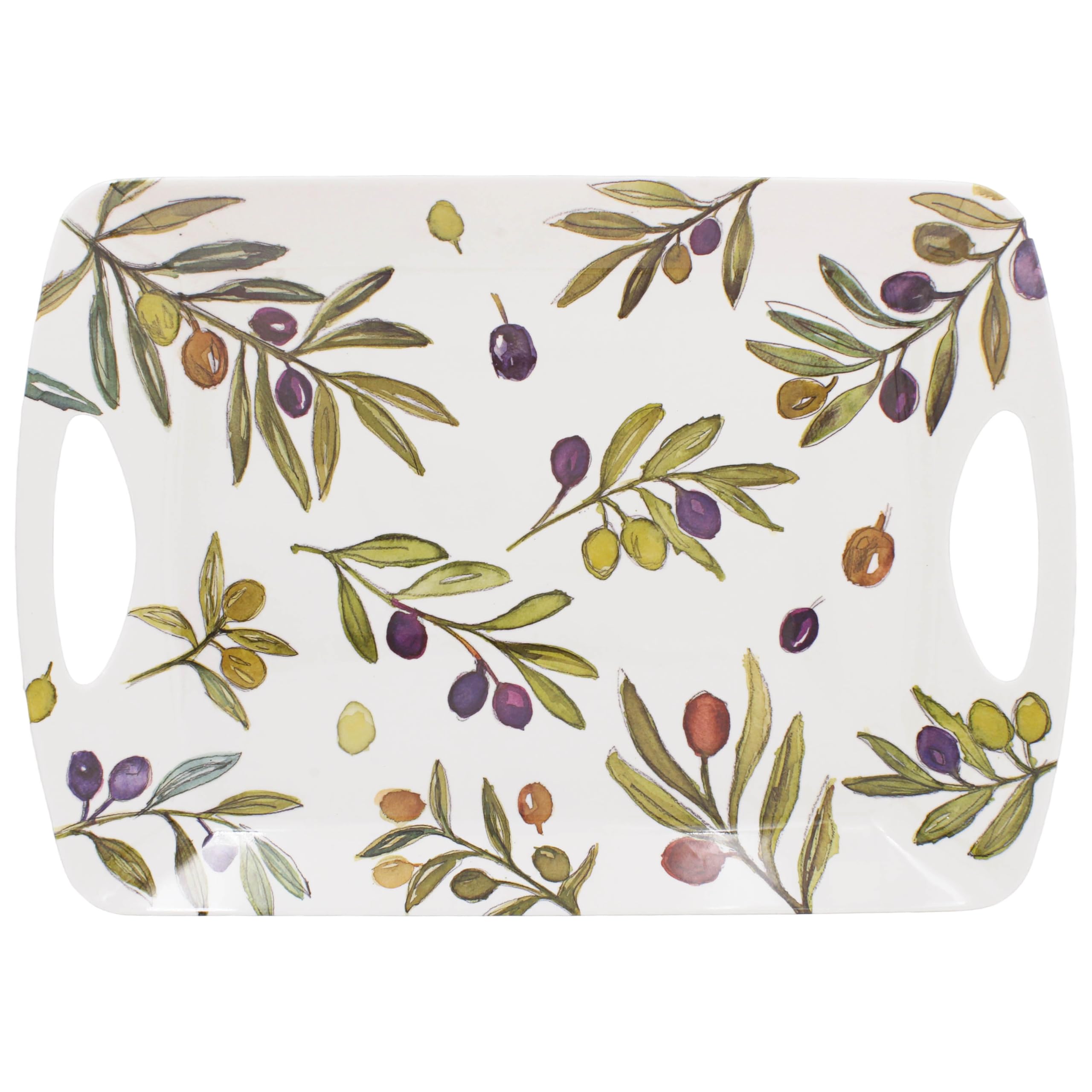 The Leonardo Collection Olive Grove Large Tray Olive Grove By Jennifer Rose Melamine Tableware For Serving Dishes | Serving Trays For Kitchen Accessories | Serving Platters To Serv Food