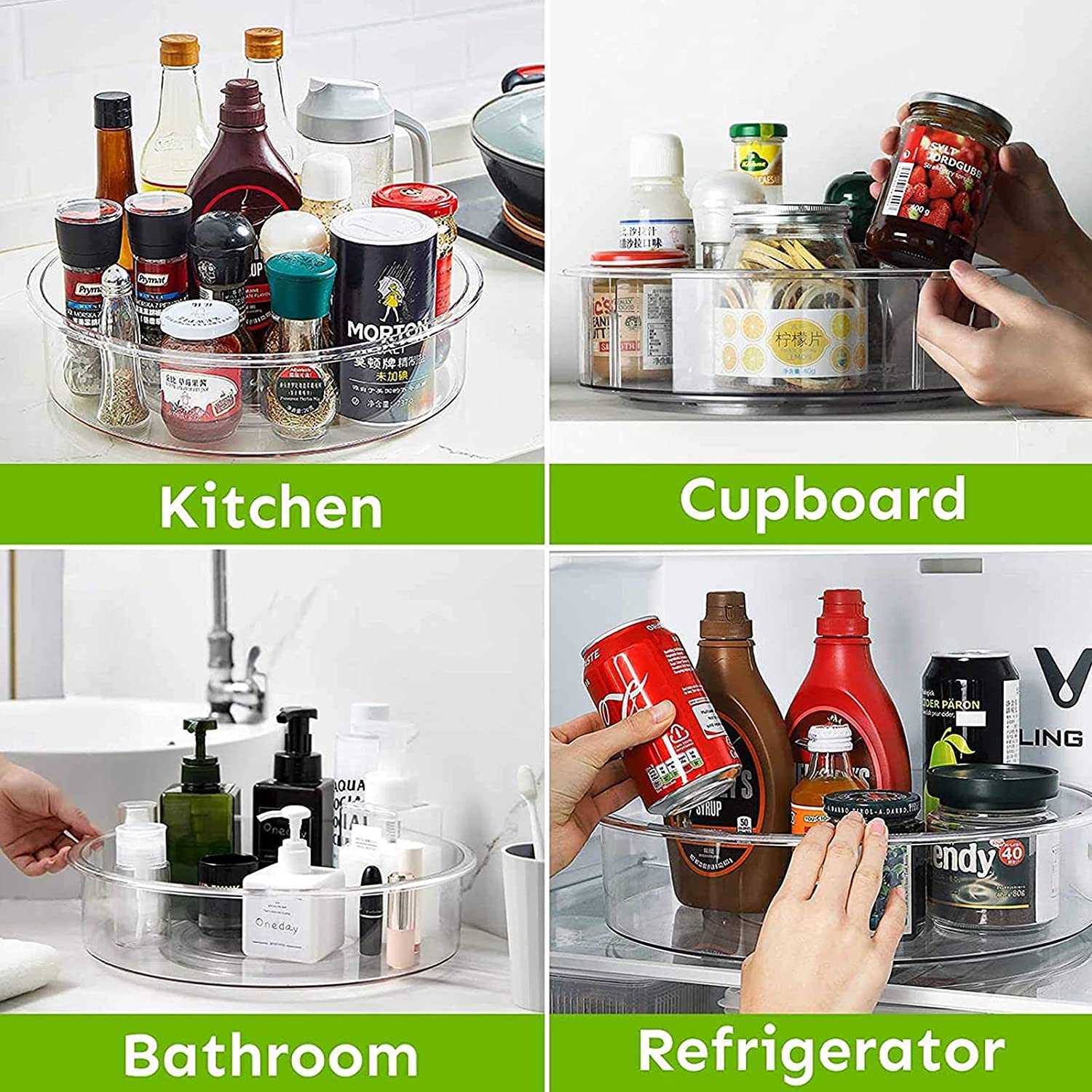 beststore Lazy Susan Turntable Organizer, 360 Rotating Spice