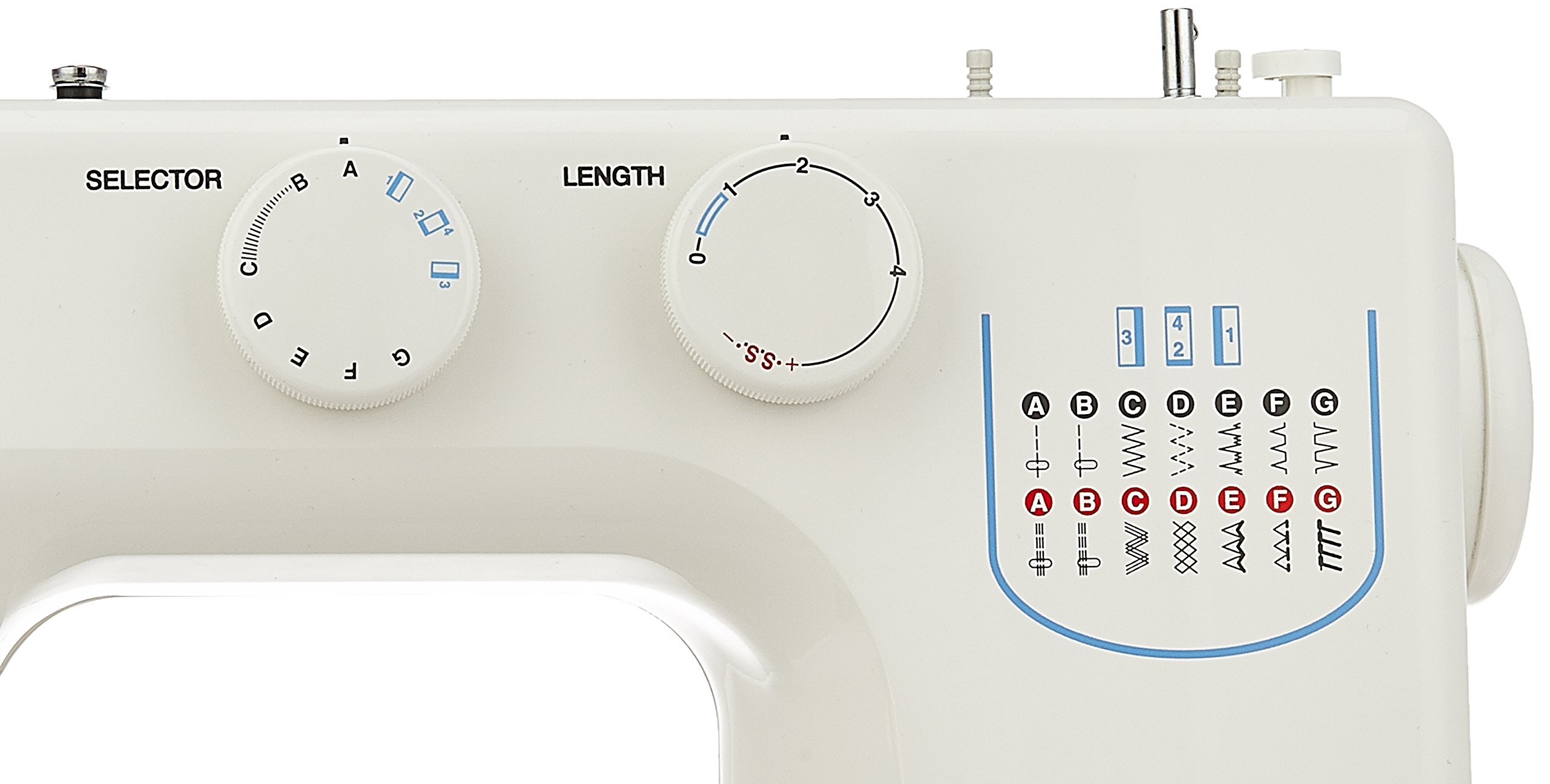 USHA Janome Allure Automatic Zig-Zag Sewing Machine And Get Usha Dry Iron (1602) 1000W, White — Amazon image 3