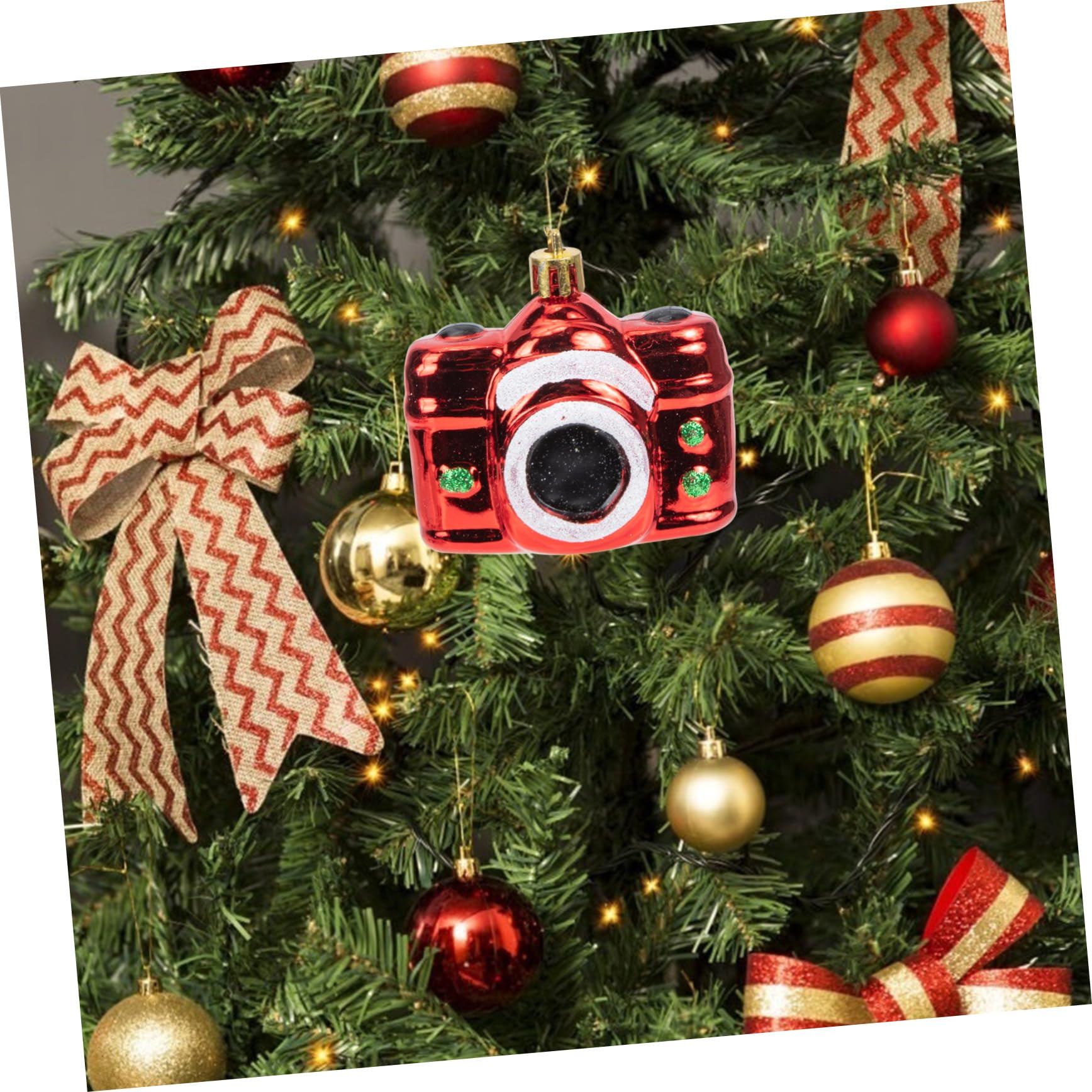 PRETYZOOM Weihnachtskugel Kamera 30 Stk Christbaumschmuck Weihnachtsroter Anhänger Weihnachtsbedarf Weihnachtsdeko Weihnachts Party Weihnachtsschmuck Zum Aufhängen Weihnachtsbaumschmuck Aus Kunststoff