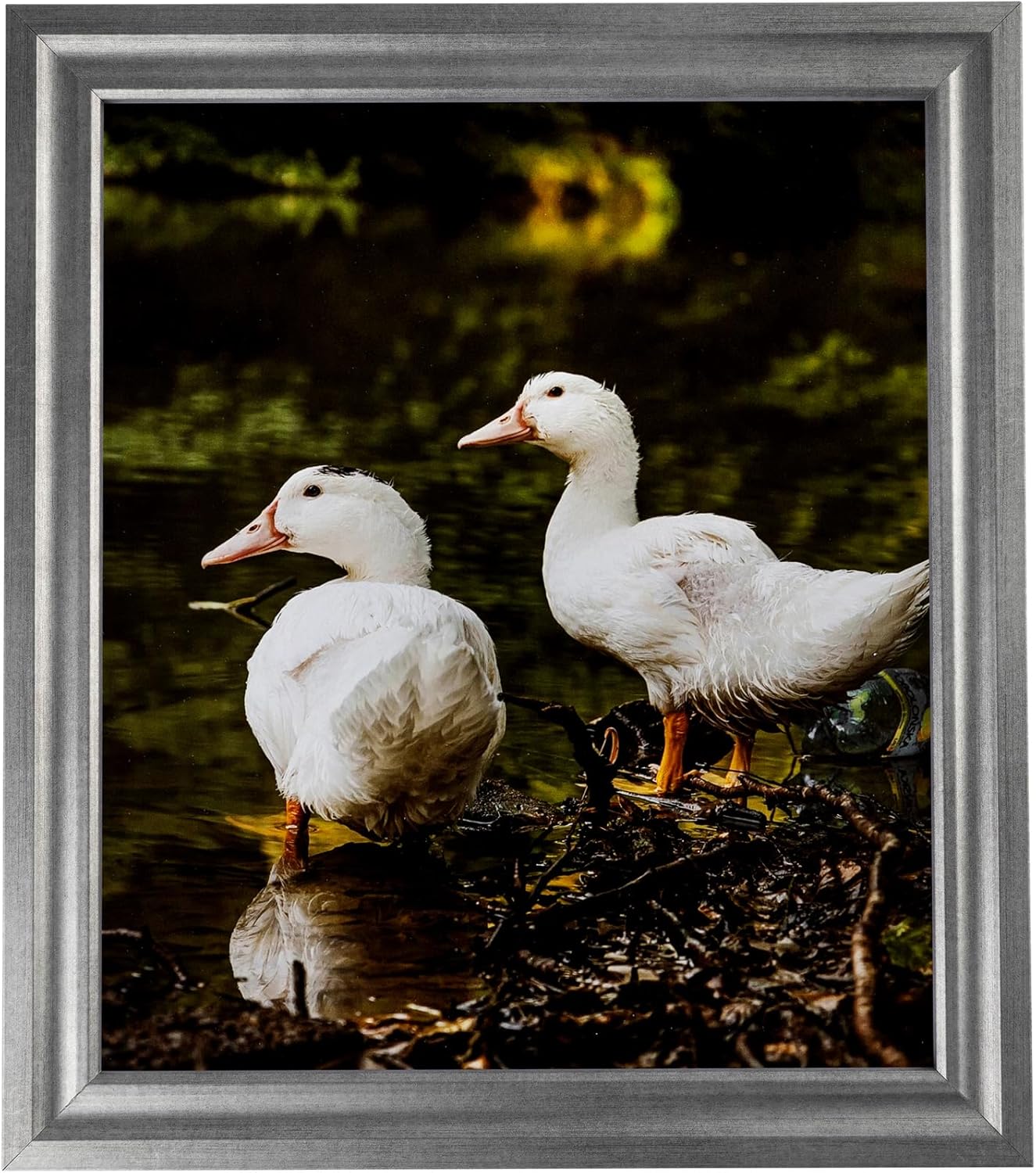 ArtToFrames 20x27 inch Muted Cold Silver Picture Frame, 2WOMBW275-1621-20x27