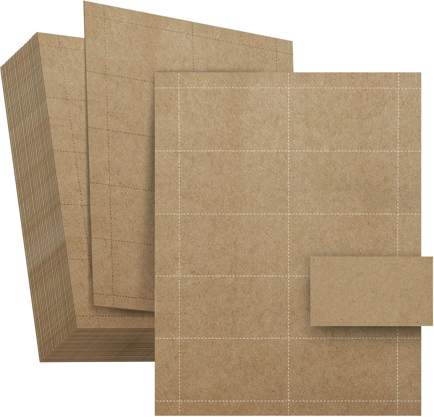 Blank Business Cards Printable Paper Customizable (100 Sheets, Brown, 1000 Pieces) : Office Products