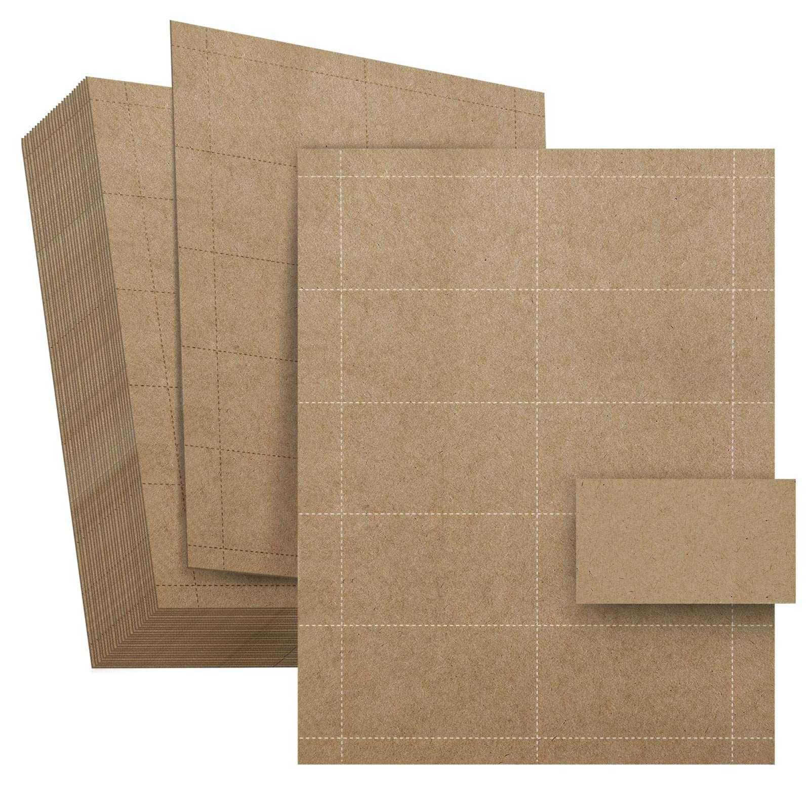 Amazon.com : Blank Business Cards Printable Paper Customizable (100 Sheets,  Brown, 1000 Pieces) : Office Products