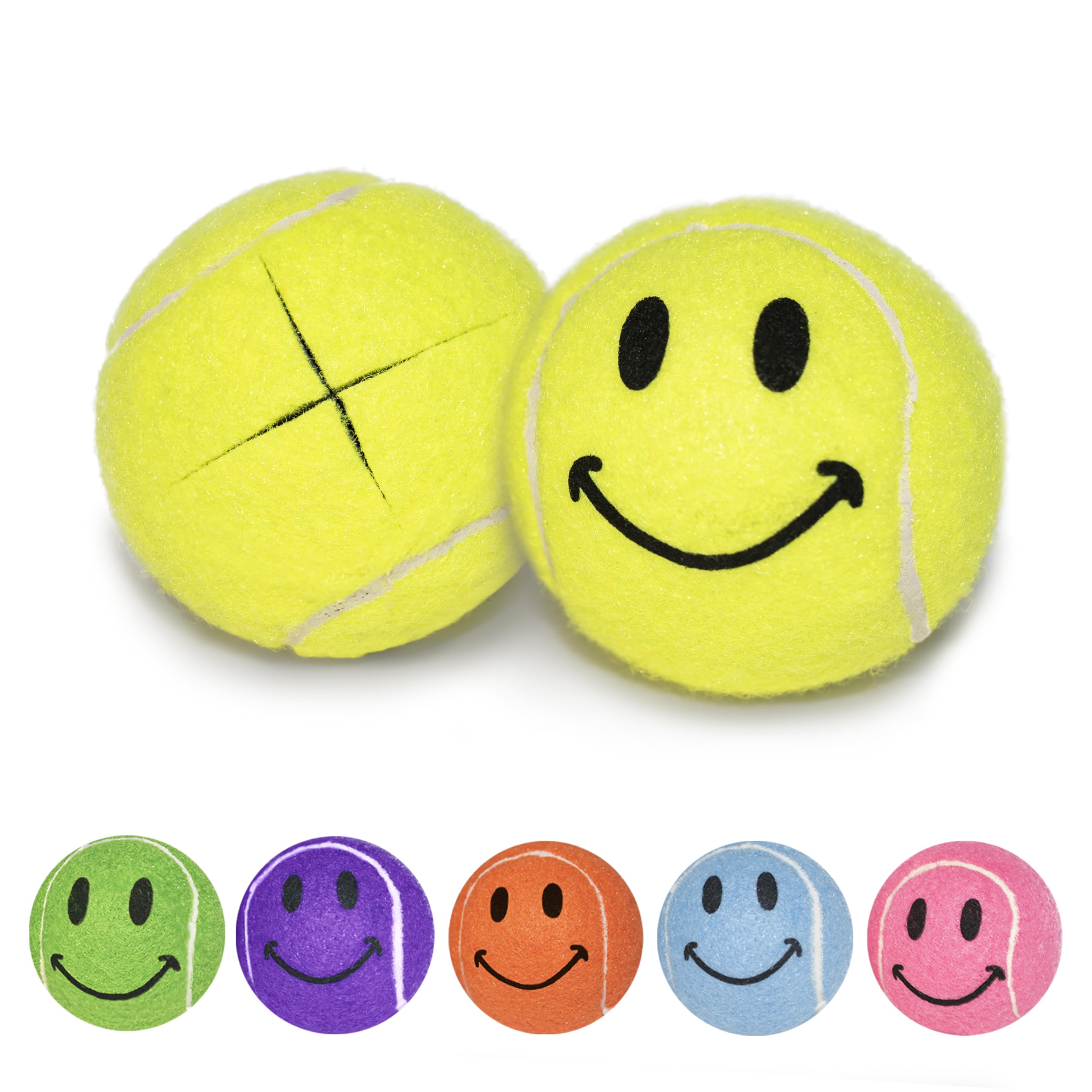 AMP Pre-Cut Walker Glide Balls - 15 Colors & Styles (Smiley - Yellow)
