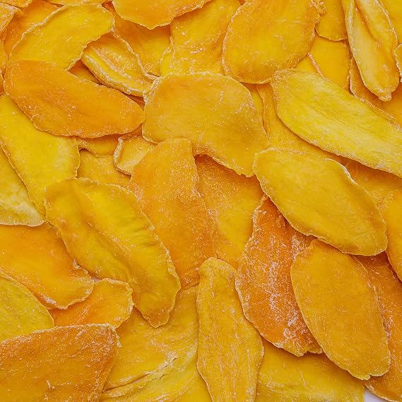 Dried Mango Slices 1 lb Low Sugar Added, Bulk Fruit Snacks in Resealable Bag, Halal, Kosher, Soft Chewy, Naturally Balanced Flavor