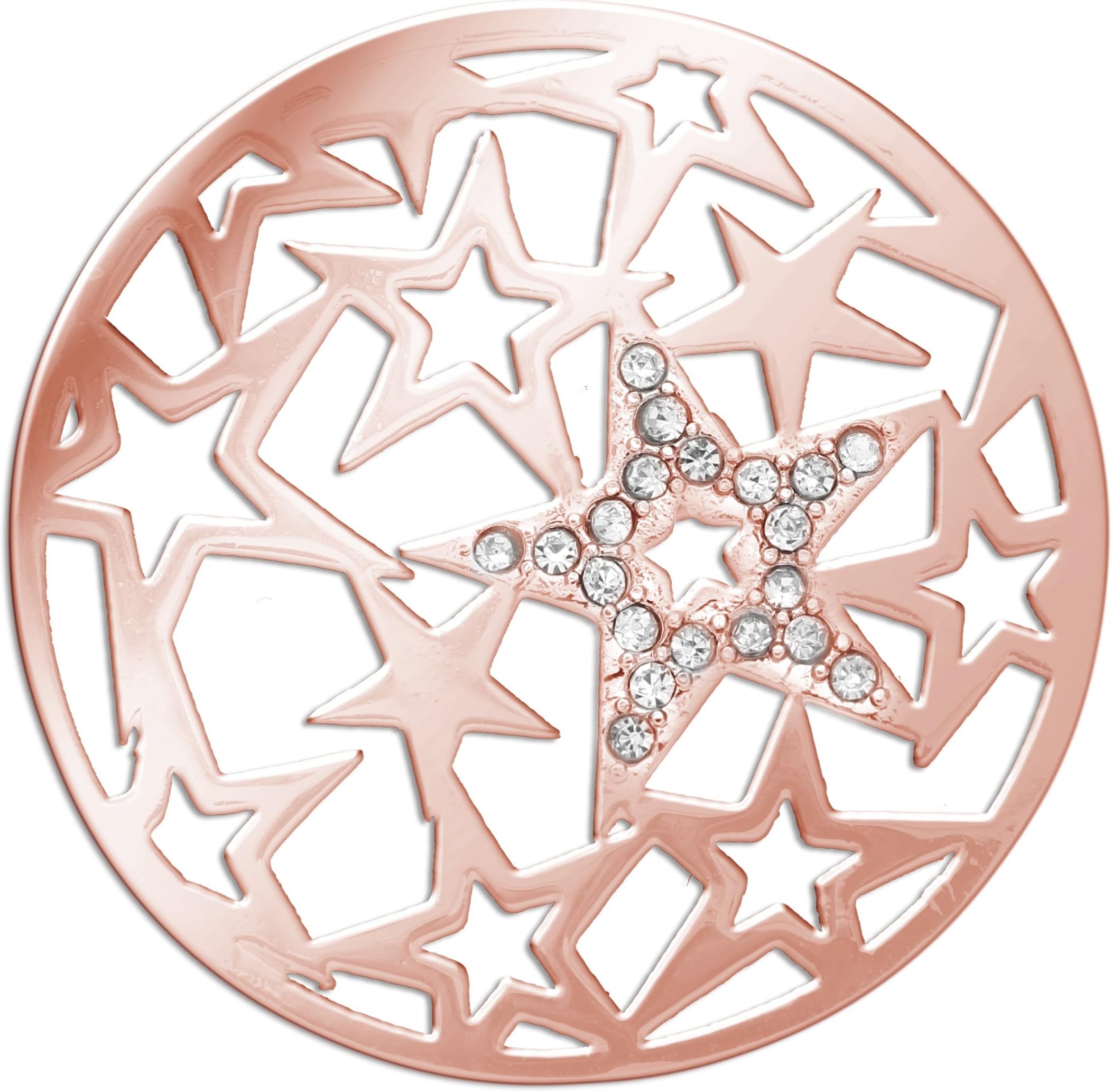 Rose Gold 'Starlight' Locket Insert, Small Coin MMR023