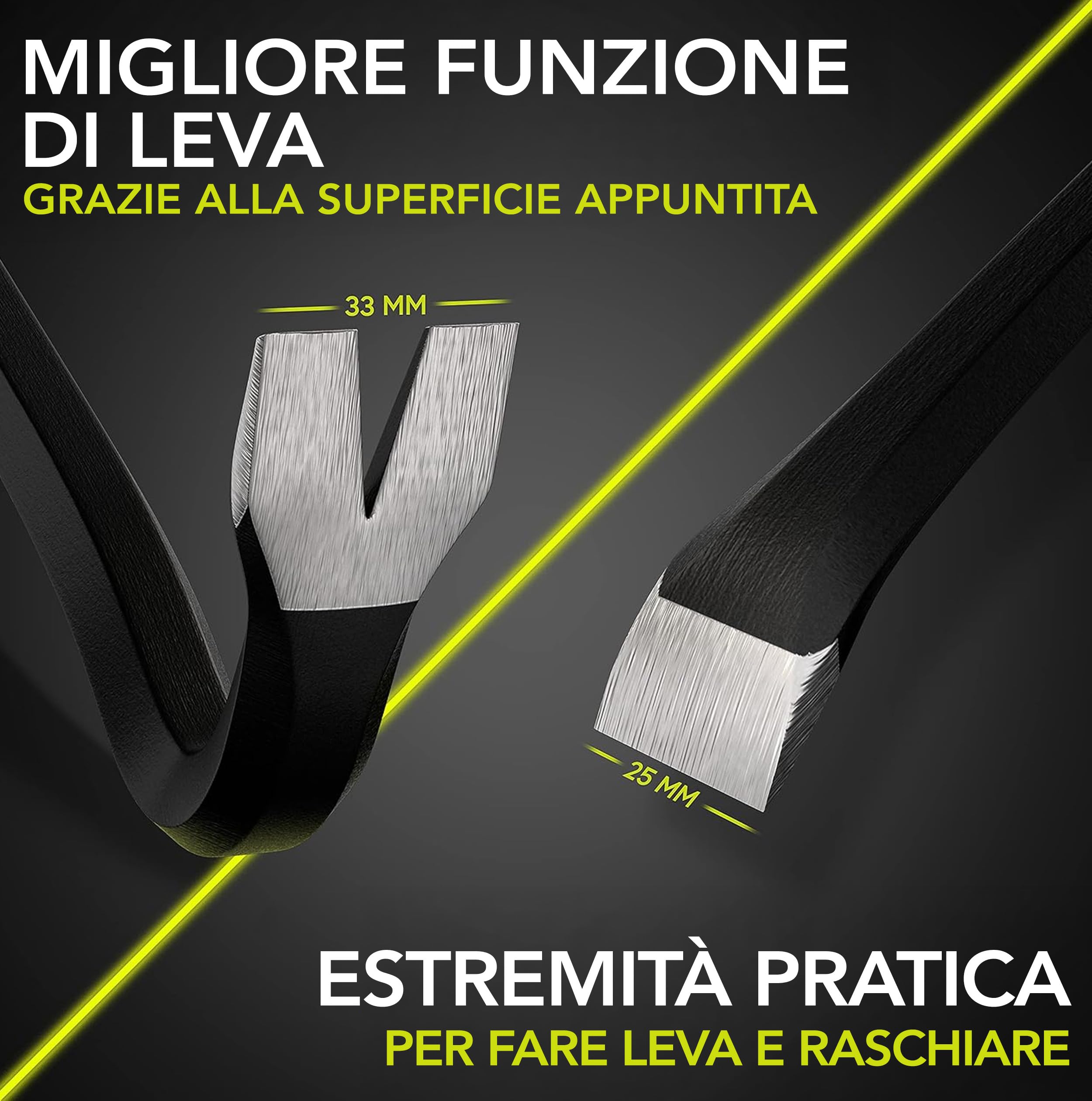 Piede di porco Premium | 800 x 18 mm acciaio speciale | palanchino, barra di porco, barra di porco, Levachiodi, Ferro a leva, Giapponese leva di forza curva, Barra di trazione, Barra per pry