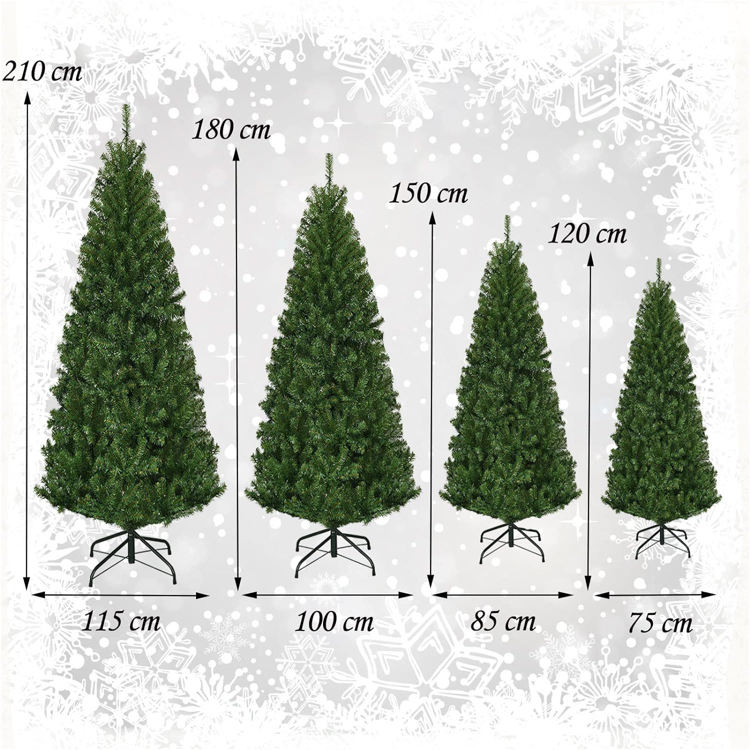 GOPLUS Sapin de Noël Artificiel Lumineux 180 CM, LED Lumière 4 Couleurs et Blanche Chaude, 11 Modes d’Éclairage, Feuilles en PVC, Support en Fer, Vert