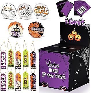 Outus 56 Pcs Halloween Costume Contest Ballot Set 5 Acrylic Award Medals...