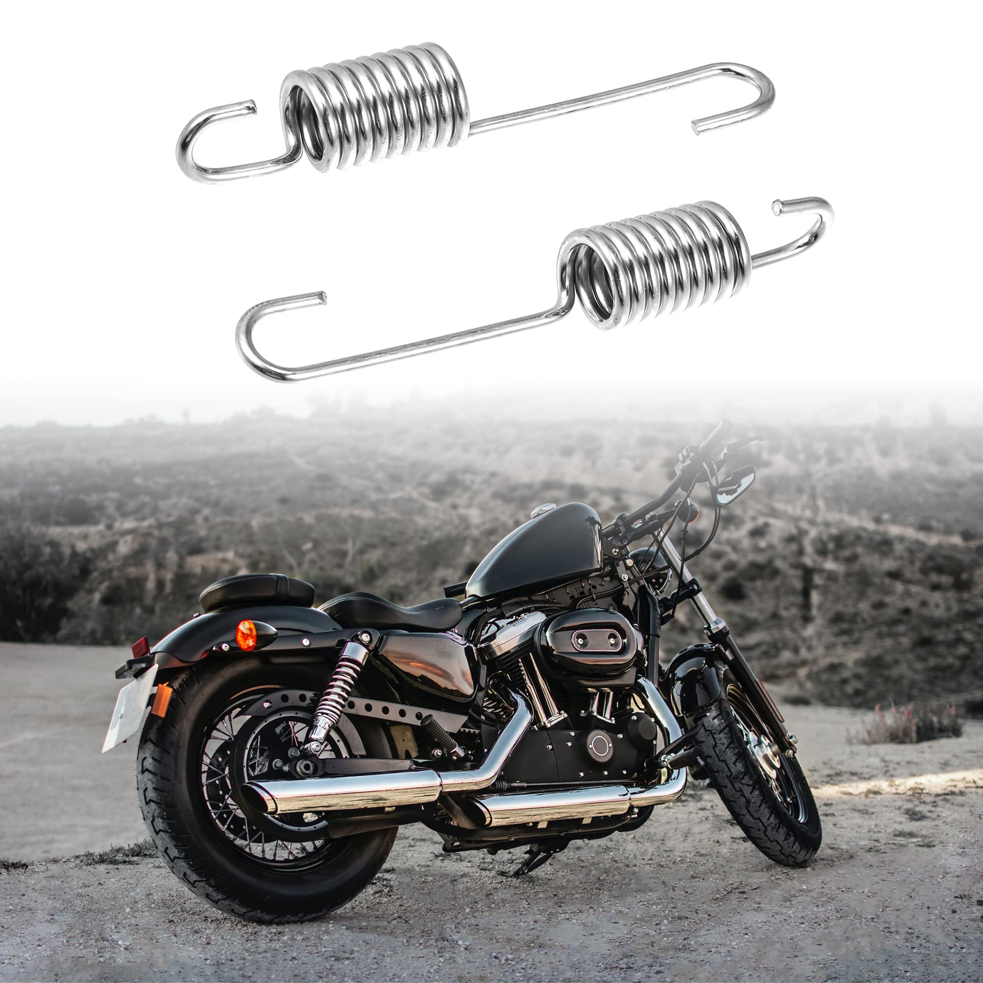 X AUTOHAUX 4 resortes de retorno para pedal de freno de motocicleta, tono plateado, 8,5 cm de longitud
