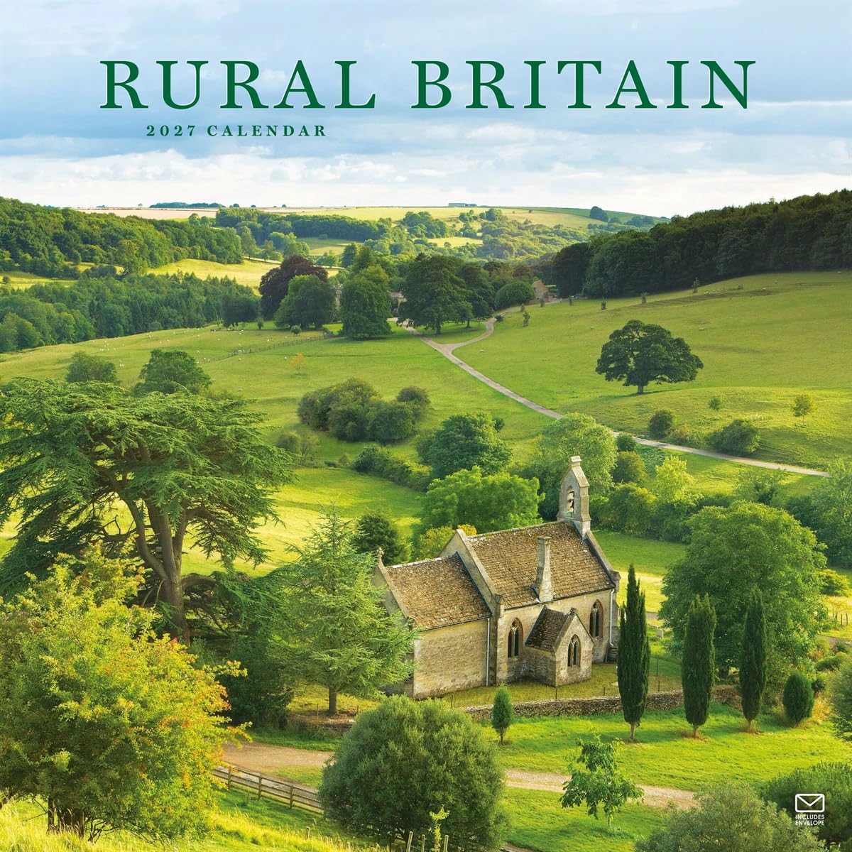 Carousel Worldwide Rural Britain 2027 Square Wall Calendar, 12-Month Calendar, Traditional Countryside Scenes
