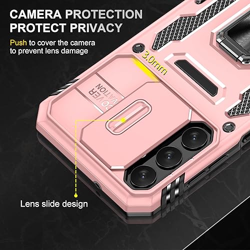 Miniatura 6 de Asuwish Funda de teléfono para Samsung Galaxy A24 4G5G con protector de pantalla de vidrio templado y cubierta deslizante para cámara deslizante,