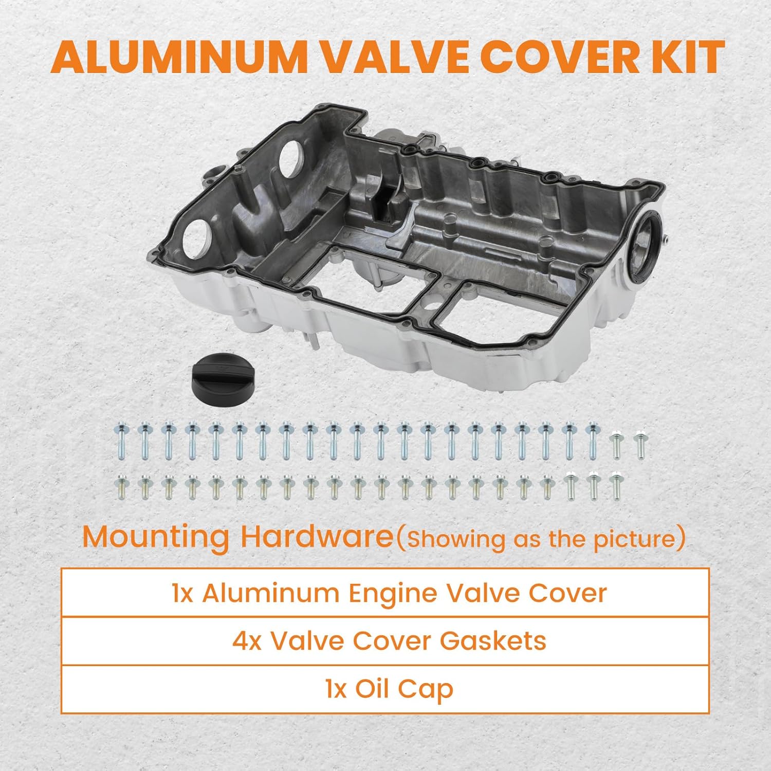 maXpeedingrods N20 Upgrade Aluminum Engine Valve Cover with Gasket Bolts Kit for BMW 2012-2018 228i 320i 328i 428i 528i X1 X3 X5 Z4 2.0L Replaces 11127588412, 11127625477