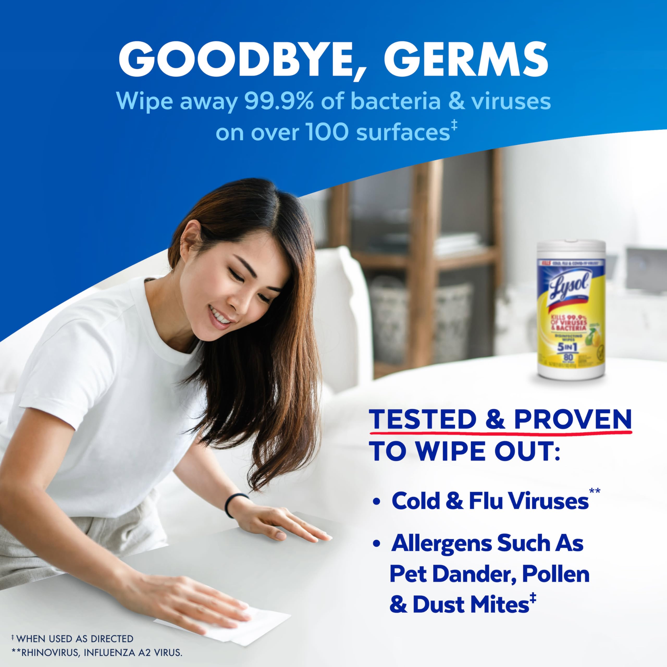 Lemon Disinfecting Wipes, 80 ct. (4 Pack) W111364