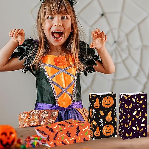 Miniatura 10 de JOHOUSE 54 bolsas de regalos de Navidad, bolsas de regalo de Navidad con calcomanías de sellado, bolsas de regalo de Navidad para galletas,