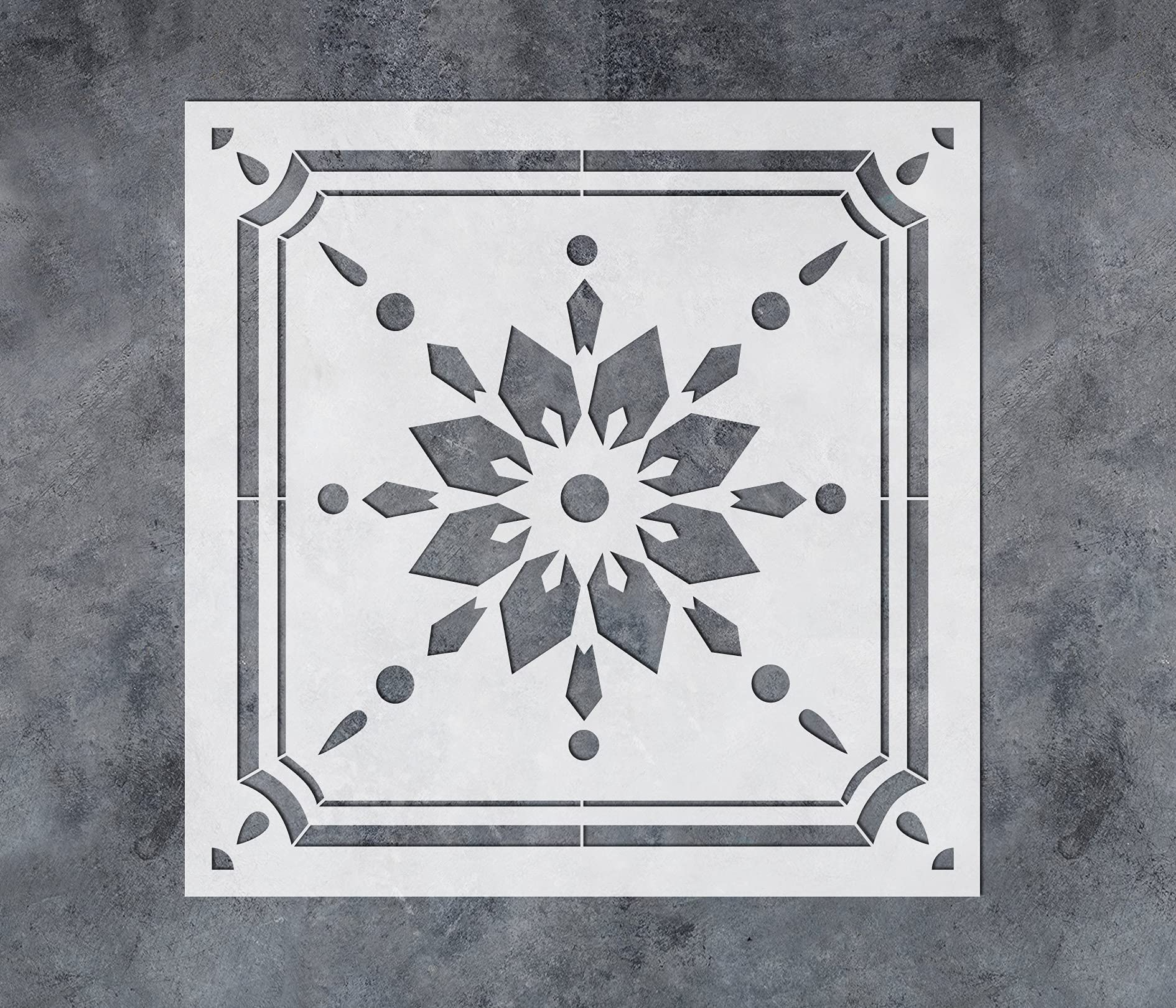 GSS Designs Reusable Tile Stencils 12 x 12 Inch - Wall Template Stencils for Painting Wall Floors Furniture Tile Canvas Cement - DIY Home Decor Drawing Art Stencils (B09BTR41SY) Amazon Price History, Amazon Price Tracker