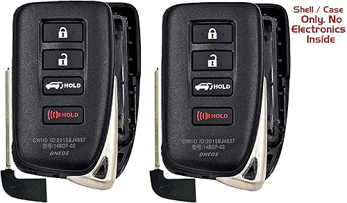 Miniatura 2 de 2 carcasas de repuesto para llavero Prox, compatibles con vehículos Lexus, MPN HYQ14FBA-NS-01 (sin electrónica ni chip en el interior)