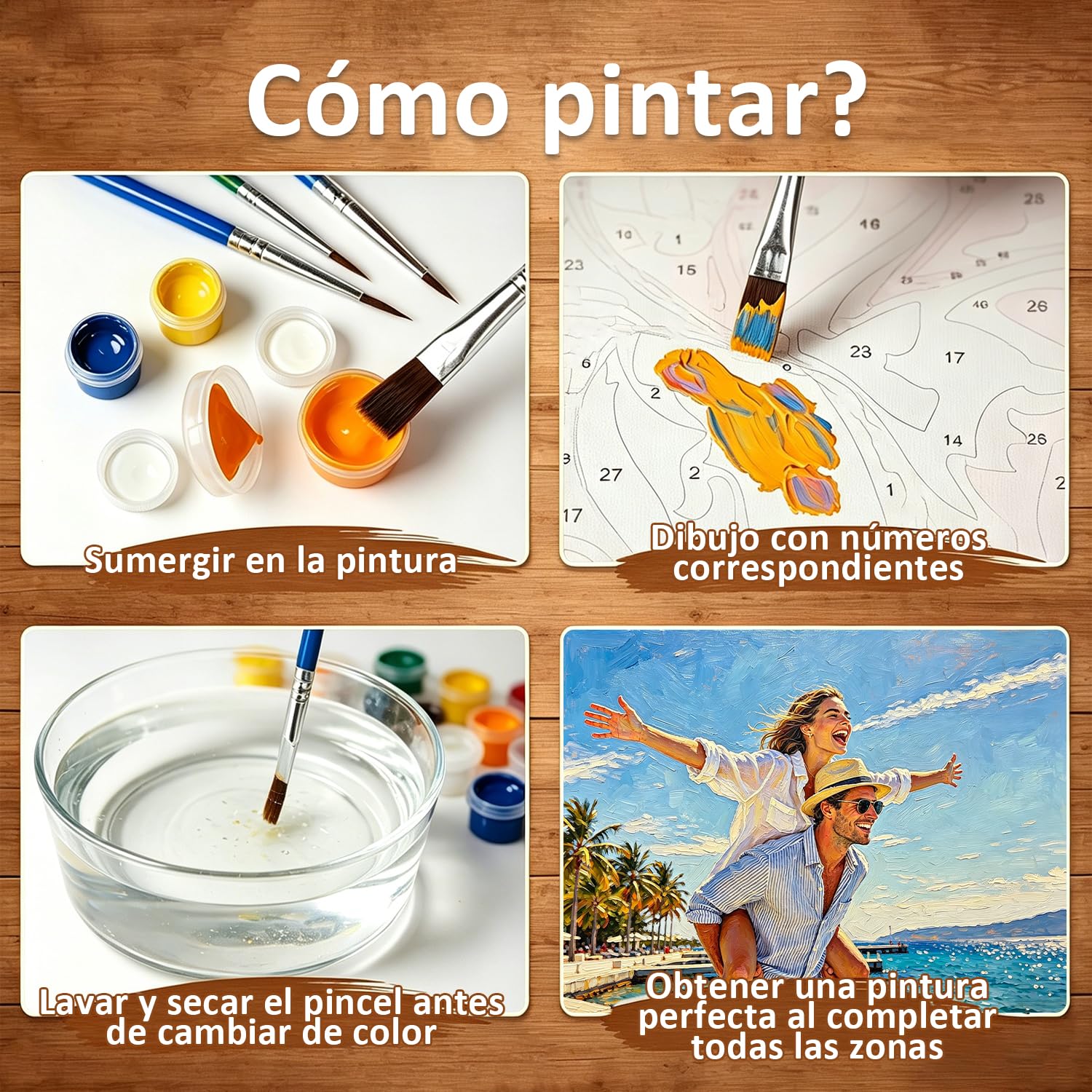 Rainsar Pintar por Numeros Personalizado para Adultos, Regalos Personalizado con Foto, Set de Cuadros para Pintar por Números para Principiantes, Ideal para Parejas, Mascotas, Decoración (40x60cm)