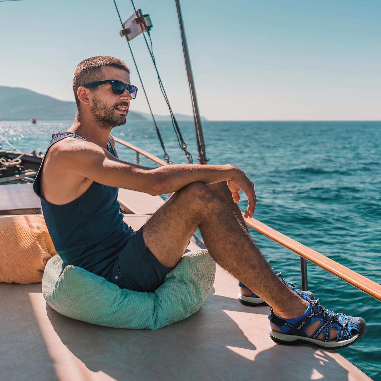 DREAM PAIRS Men's Sandals Hiking Water Sport Athletic Beach Outdoor Comfortable Casual Closed Toe Summer Sandal Shoes - Image 2