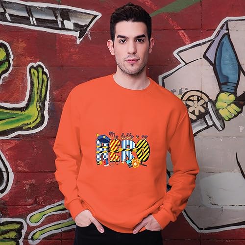 Miniatura 5 de Police Dad Gifts Officer Cop Proud Dad Officer Cop Dad Presents Gifts Grey and Muticolor Unisex Long Sleeve T Shirt