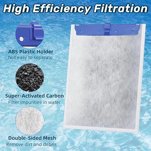 Aquarium Filter Cartridge Compatible with Tetra Whisper Bio-Bag Power Filters, Replacement Filter Cartridges for Tetra ReptoFilter Cartridges Aquariums (6 Packs, Medium)(12 packs,Large)