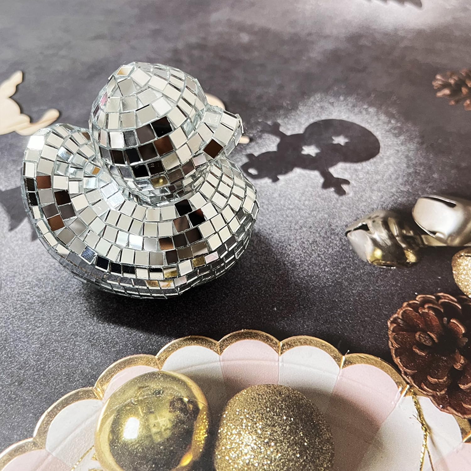 Mirror Disco Ball,Chicken Shape Disco Balls,Cool Reflective Light Mirror Balls For For DJ Club Party Disco Dancing Party Decoration Home Decor Chicken Sculpt