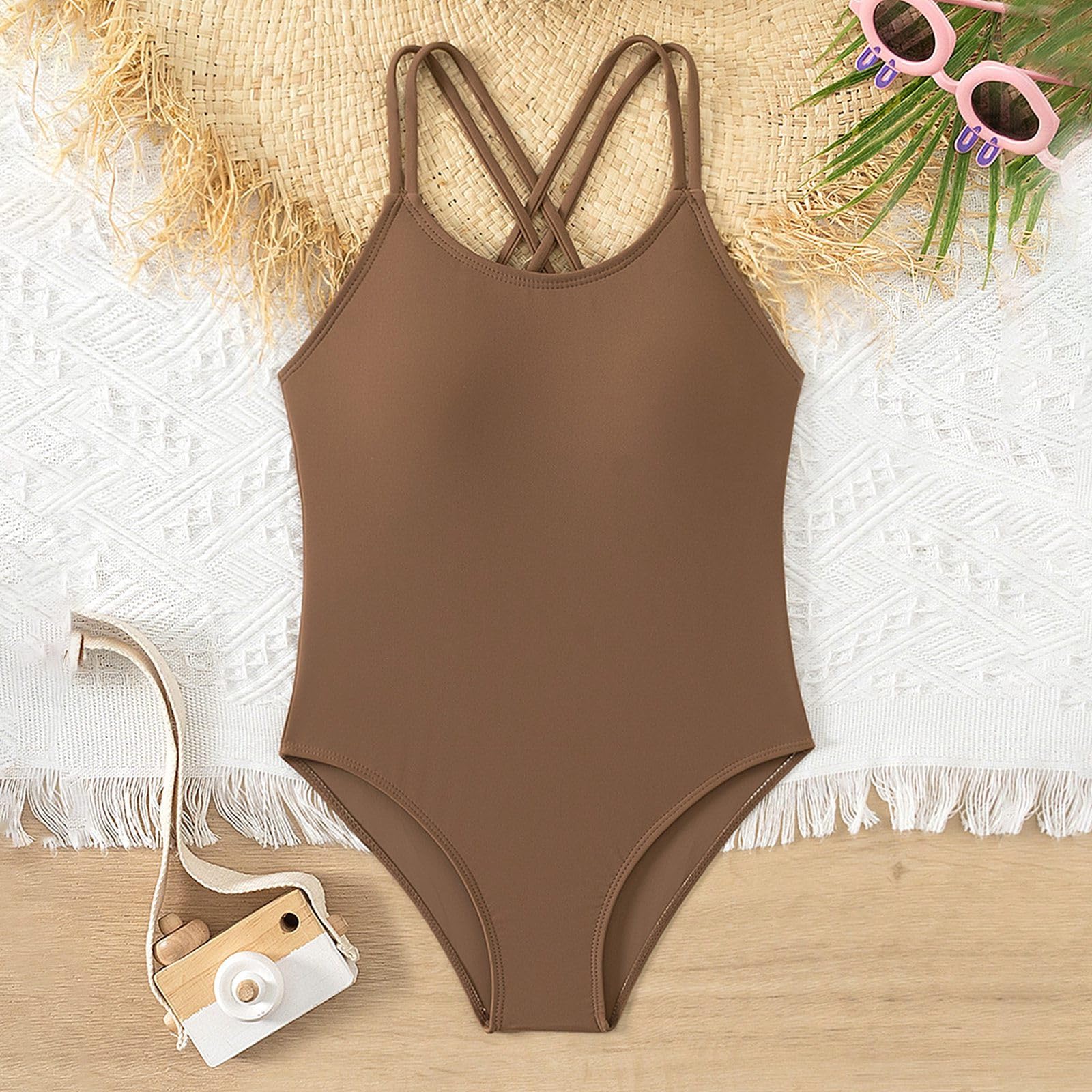 Bañador para niña para playas calientes, piscinas y baños de sol, UPF 50+, manga larga, con falda