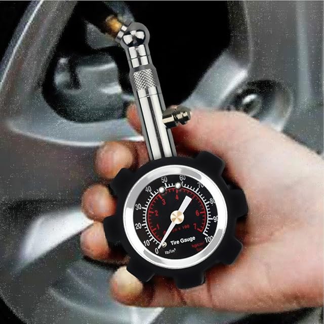 Toifucos High Accurate Car Tire Pressure Gauge 360°Adjustable for Auto and Motorcycle Heavy Duty Tyre Pressure Gauge