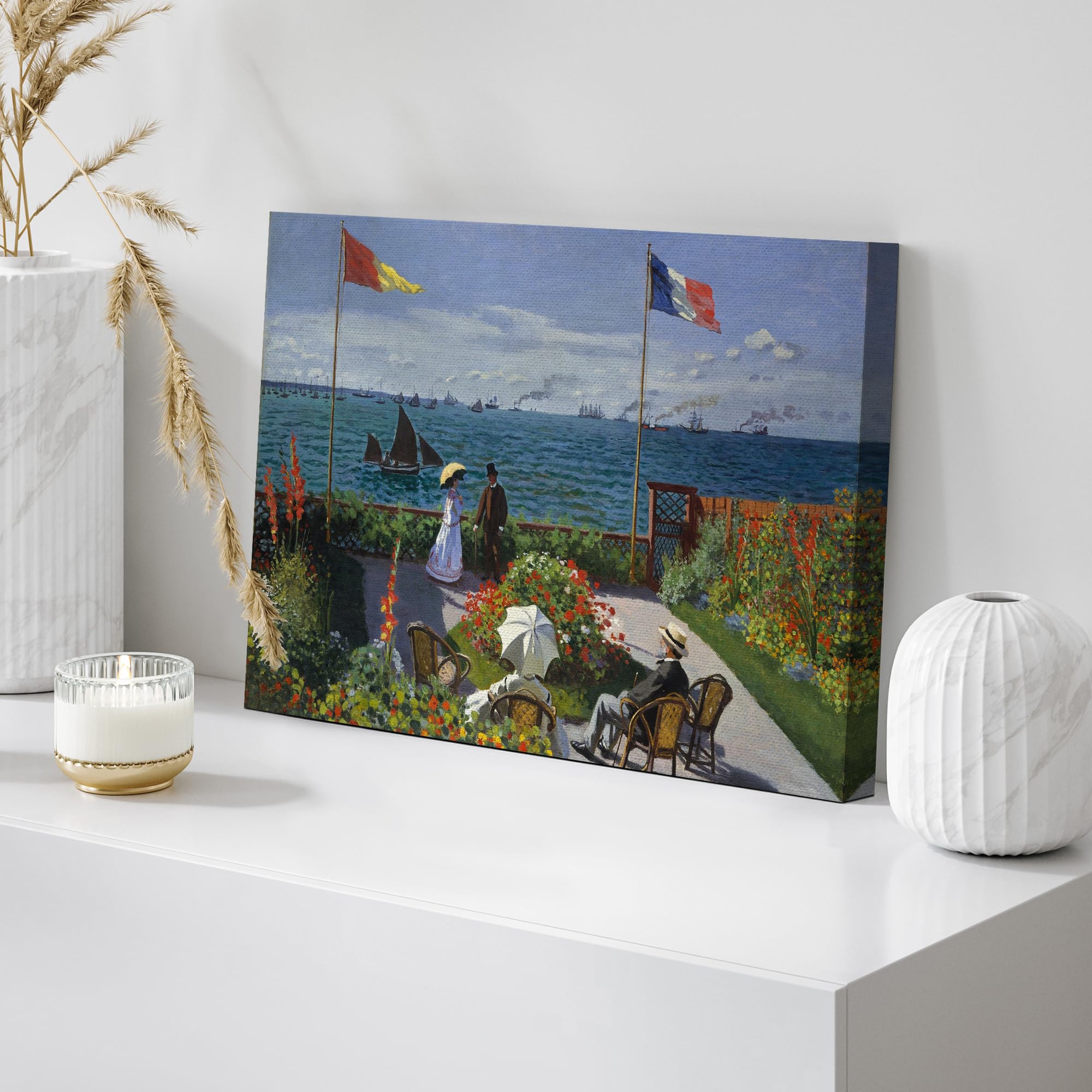 Flowering Garden at Sainte-Adresse • Claude Monet • Canvas Print • Museum Quality Giclée • 2462-MCL