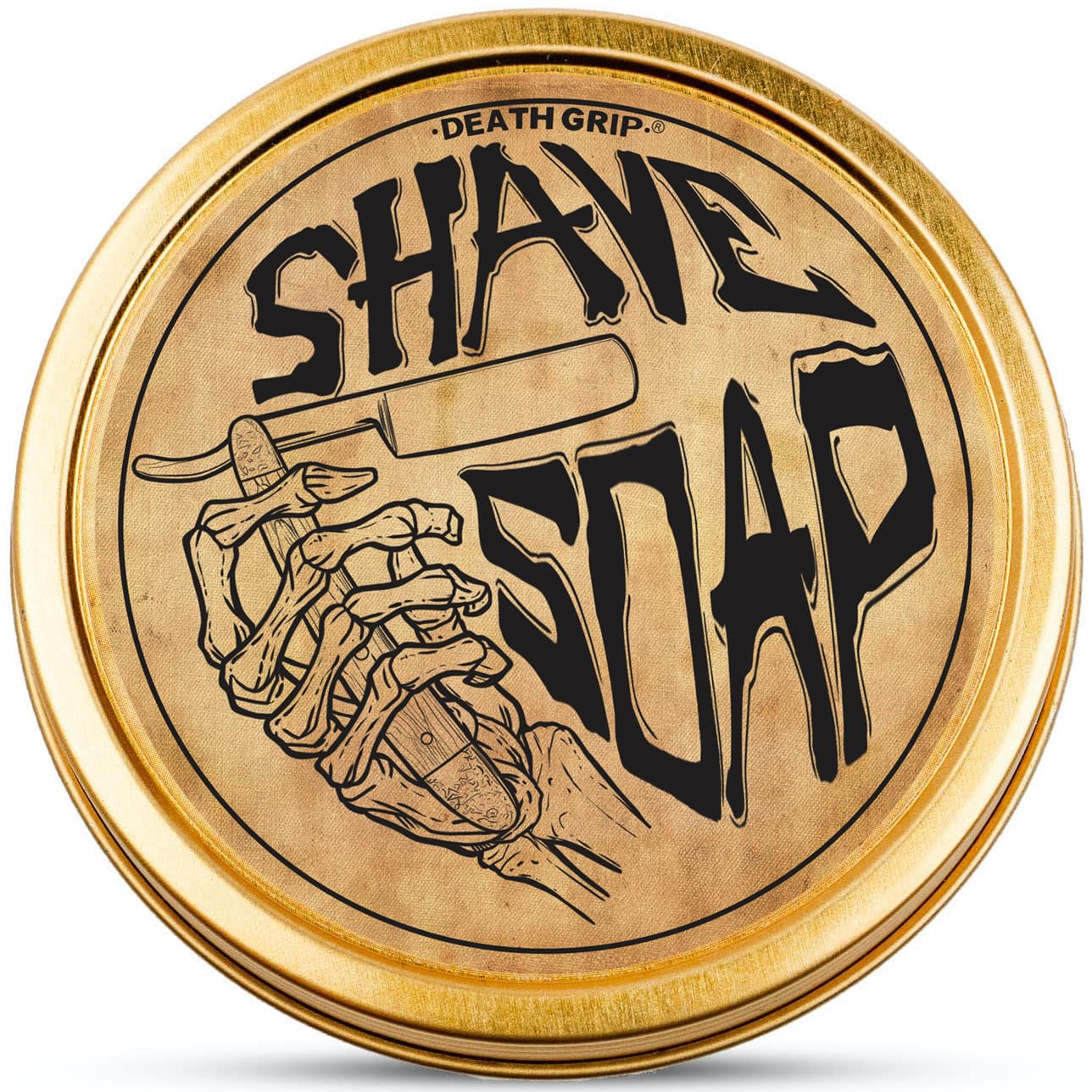 Death Grip Shave Soap Tea Tree Pre-shave Soften Bristles - All Natural Tea Tree Shave Soap - African Black 4oz
