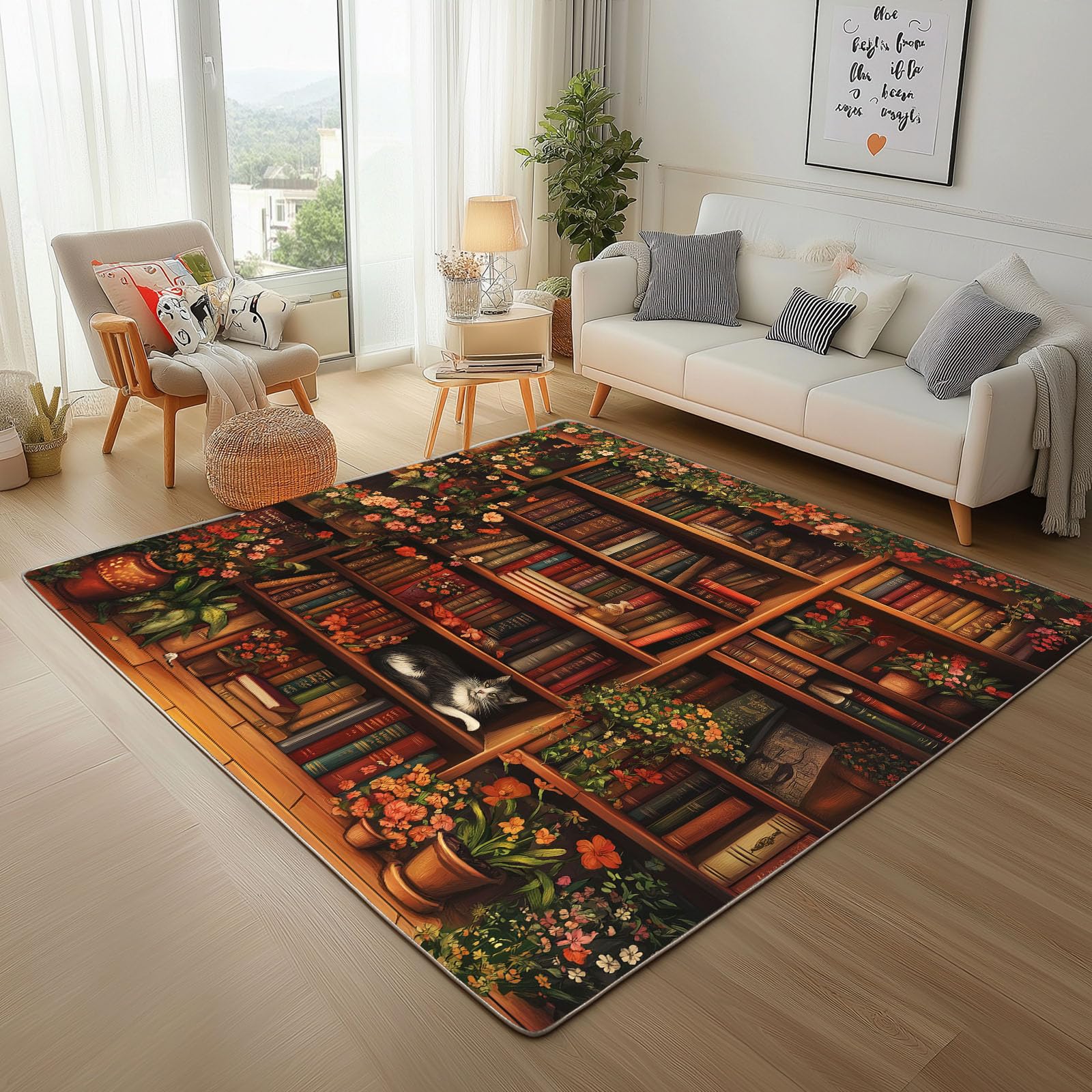 Tapis de salon lavable 160x230cm antidérapant et抗 de poussière pour entrée et chambre