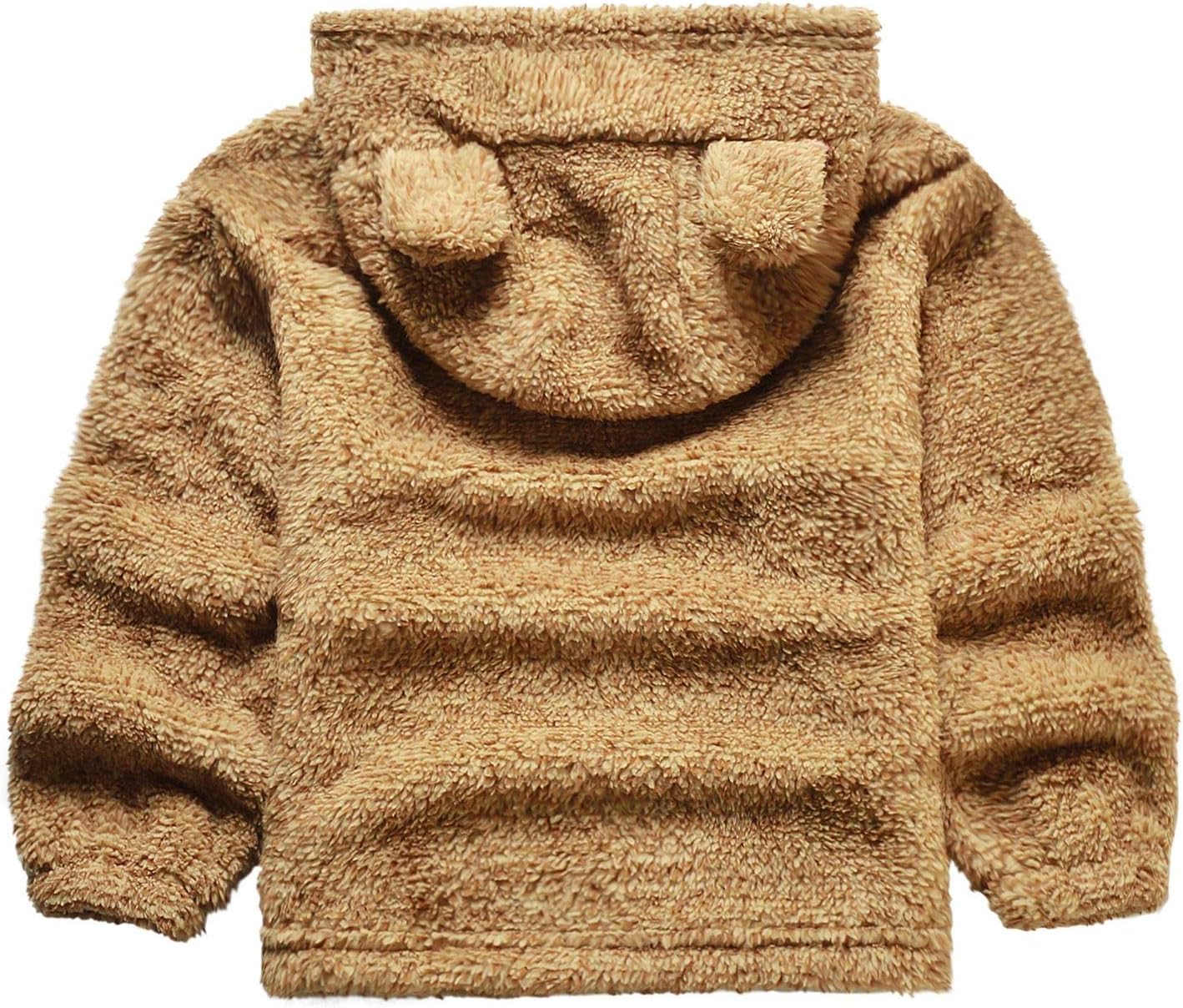 QPANCY Girls Sherpa Pullover Hoodie Kids Fleece Cat Clothes Winter Fall Coat Top - Image 2