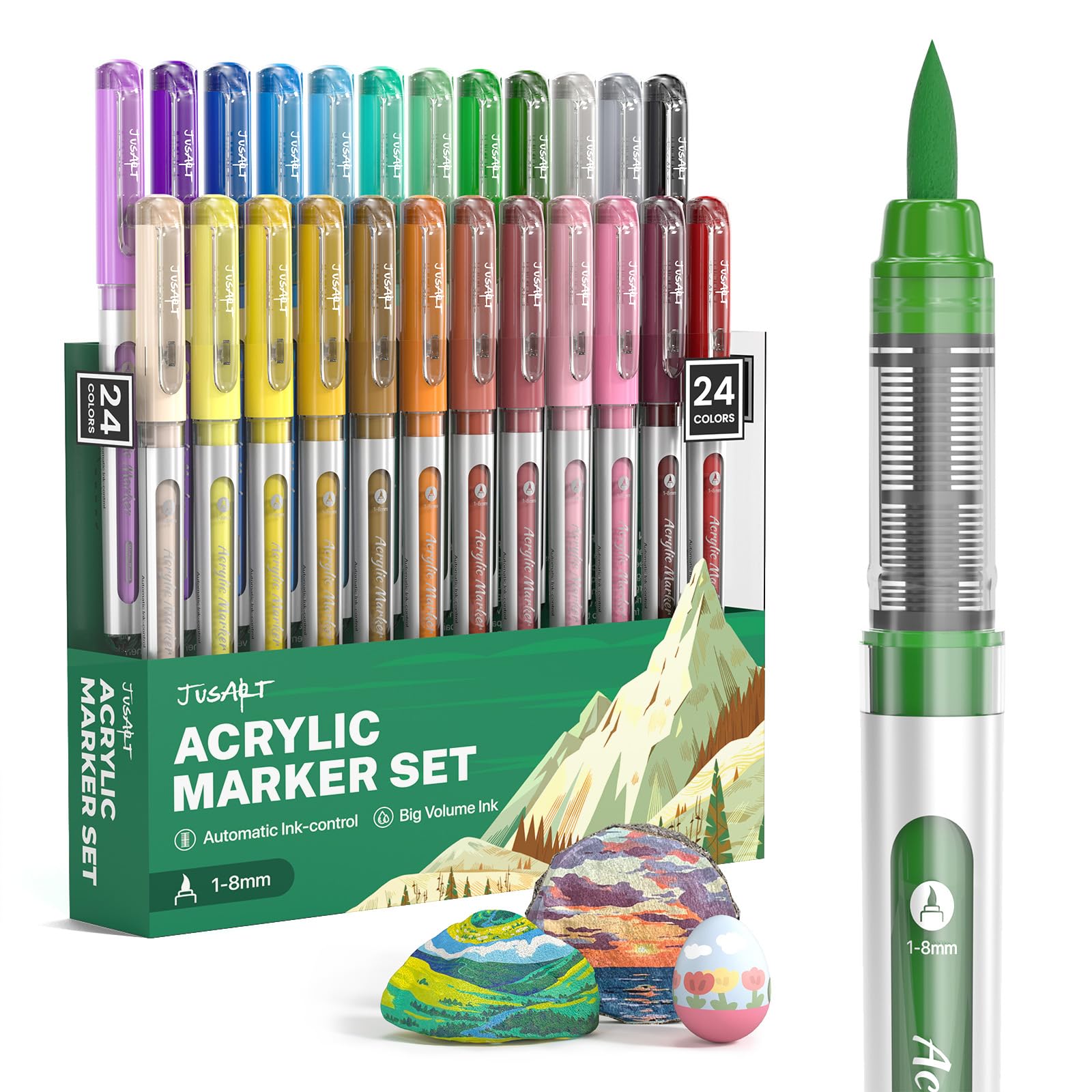 JusArt Water Based Acrylic Markers 24 Colours
