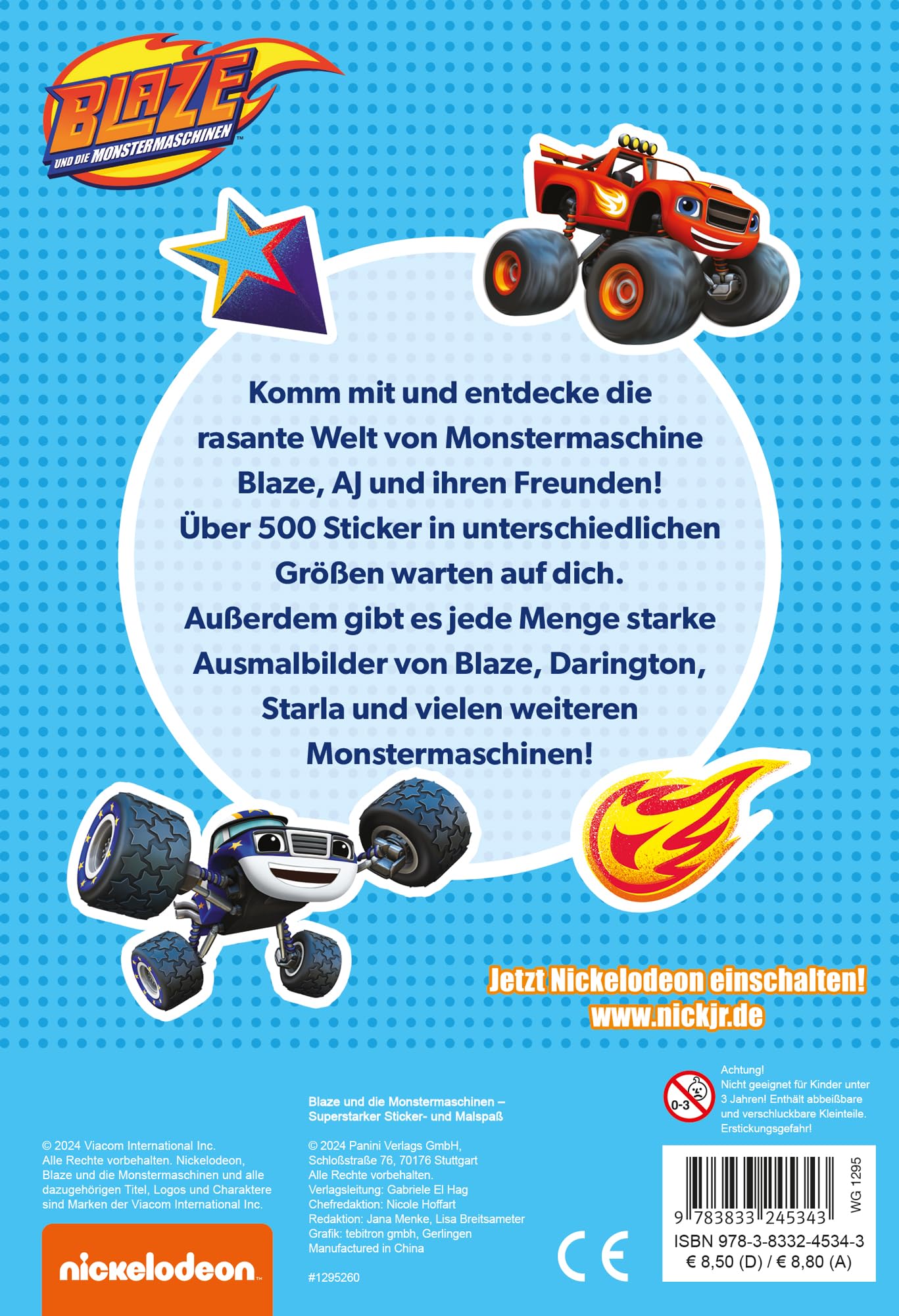 Blaze und die Monstermaschinen: Superstarker Sticker- und Malspaß: Sticker- und Malblock