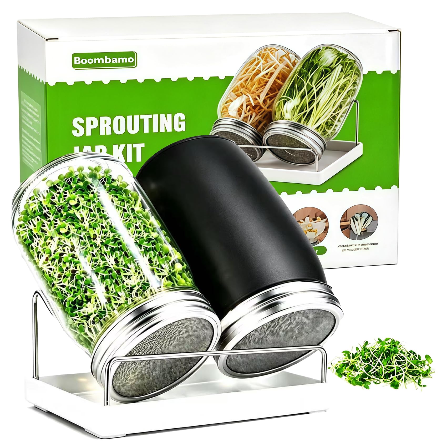 Boombamo Premium Sprouting Jar Kit
