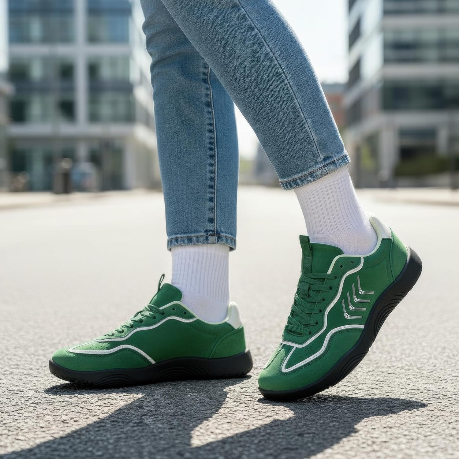 HARENCE Sneakers for Women Barefoot Shoes: Wide Toe Box Zero Drop Sole Breathable Comfortable Outdoor Casual Walking Shoe