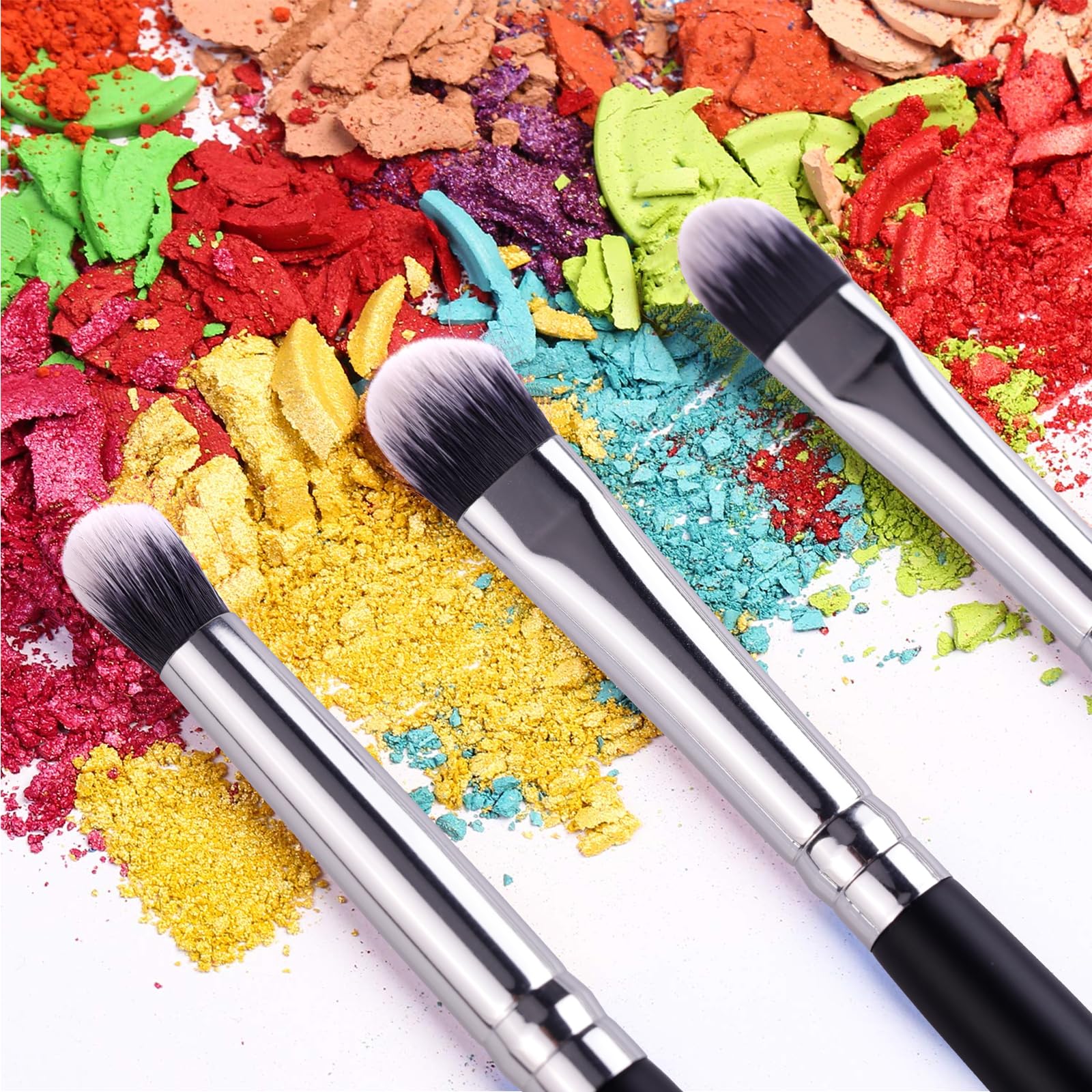 MSQ Juego de 12 pinceles de maquillaje para ojossombra ojos juego de pincel
