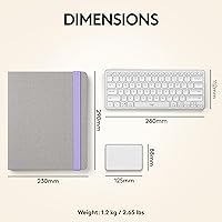 Vista 9 de Logitech Casa Pop-Up Desk Work From Home Kit with Laptop Stand, Wireless Keyboard & Touchpad, Bluetooth, USB C Charging, for Laptop/MacBook(10” to