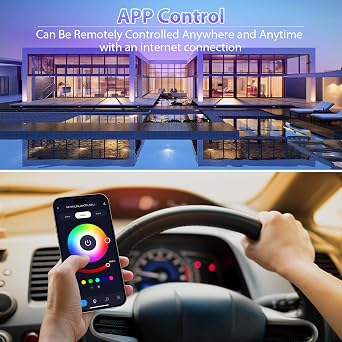 Smart Ceiling Light, 24W Dimmable LED Ceiling Light with RGB Backlight, 2400LM 2700K-6500K Waterproof Bathroom Lights with Remote Control, Work with Alexa, Google Home Ø28CM [Energy Class F]