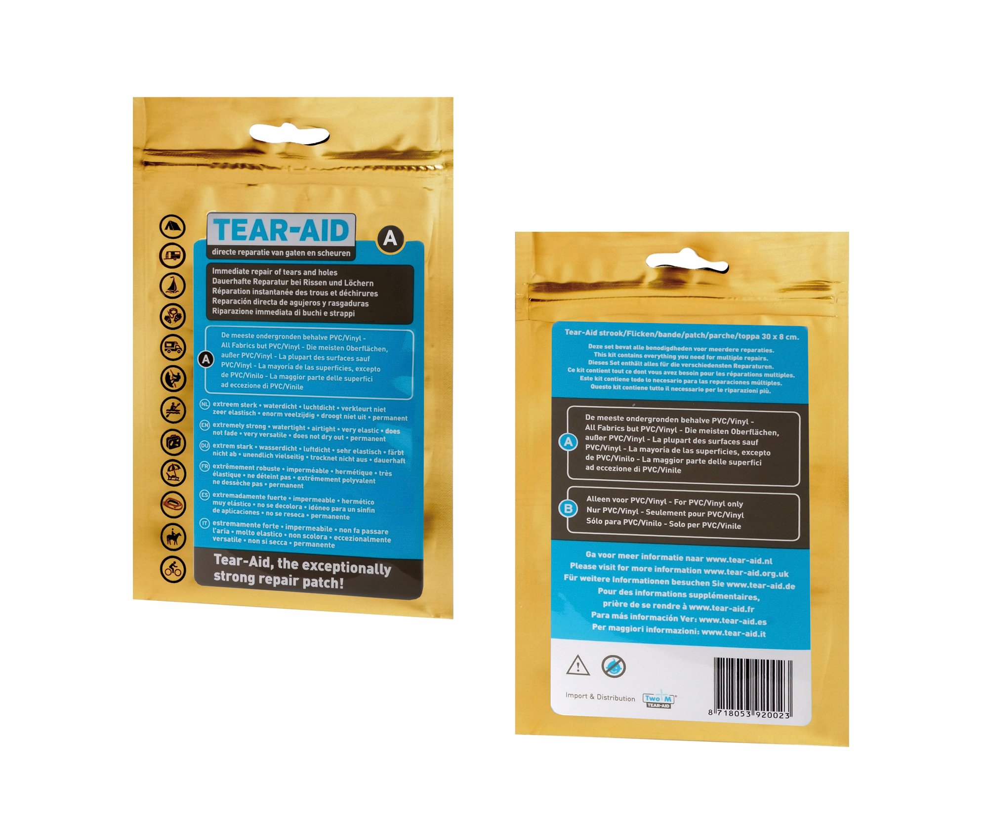 TEAR-AID 1886001 850200 Reparaturset, Typ A-Transparent