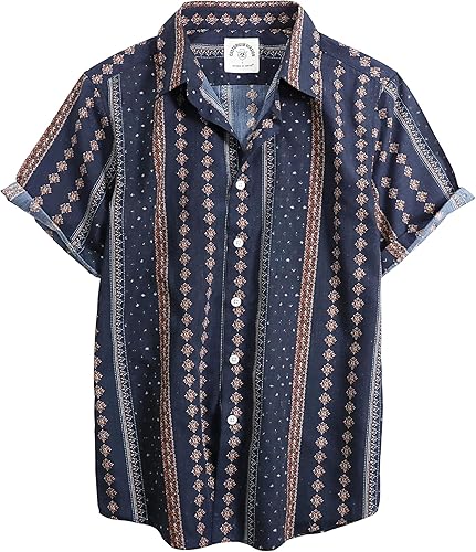 Dubinik® Chemise Hawaienne Homme Aloha Chemise Homme Manches Courtes Tropical Ca