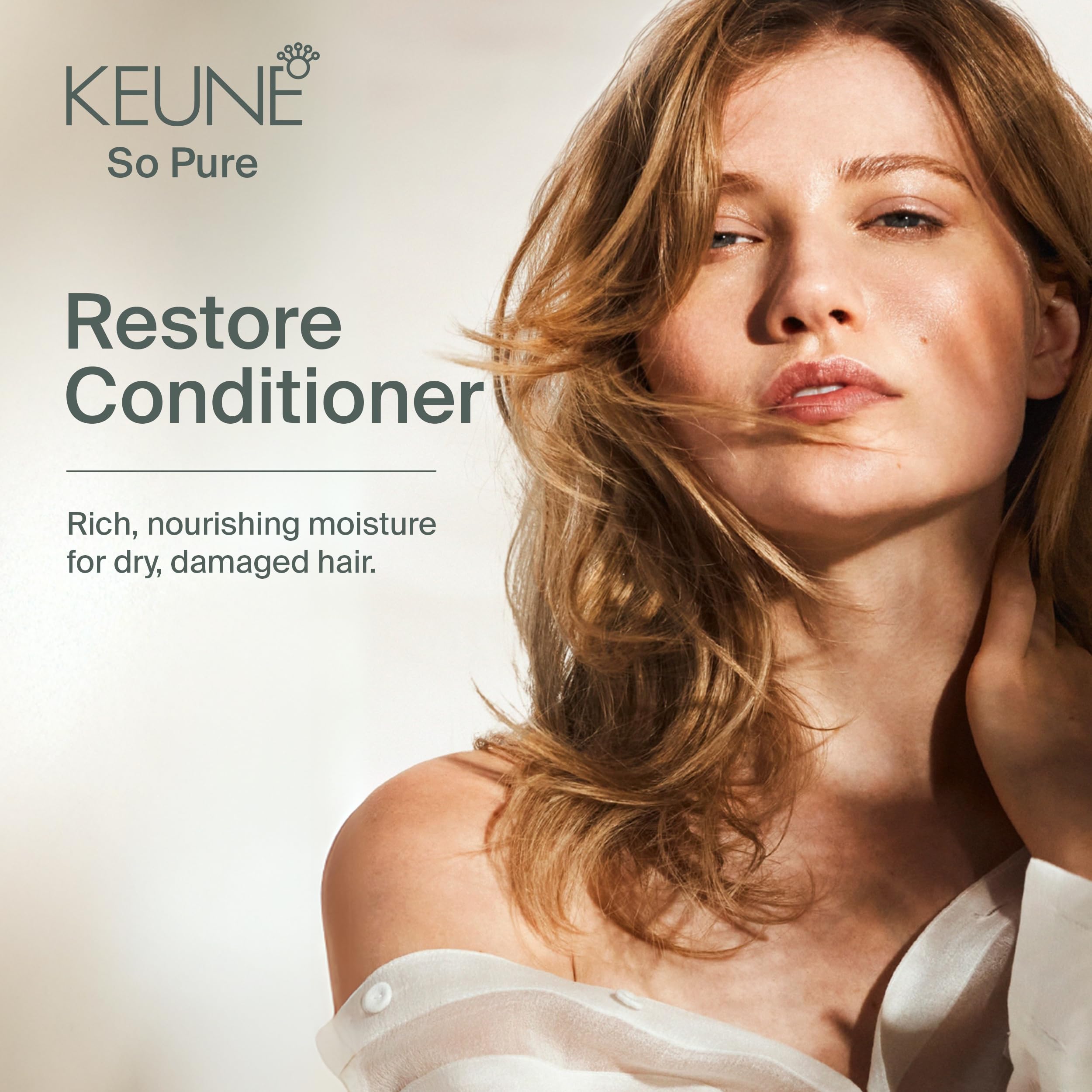 Keune So Pure Restore Conditioner Refill, Moisturizing and Nourishing Formula, 13.5 Fl Oz