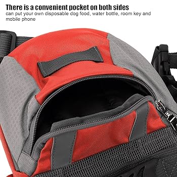 Large Dog Backpack, Outdoor Hound Saddle Bag Dog Pack With Side Pockets For Small Medium Large