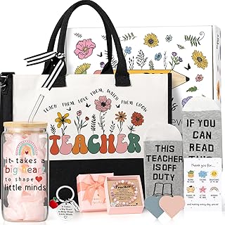 UAREHIBY Teacher Appreciation Gifts for Women with Tote Bag,Back To School Gift,Thank You Teacher Gifts from Student